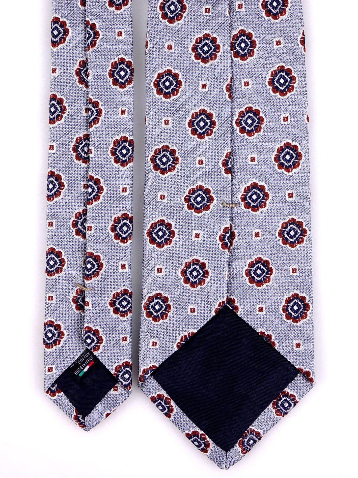 FREY 3-fold silk\cotton tie blue