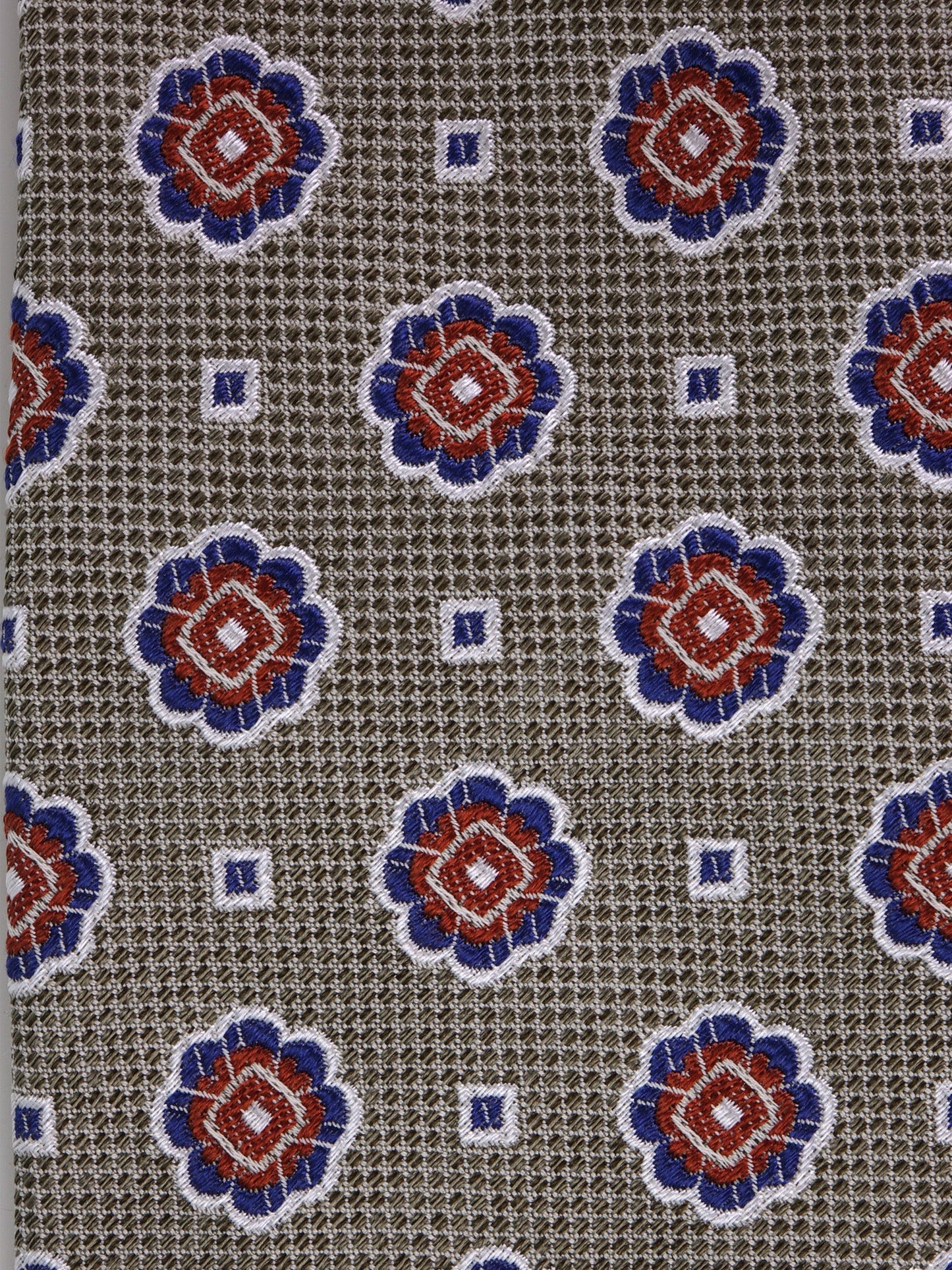 FREY 3-fold silk\cotton green tie