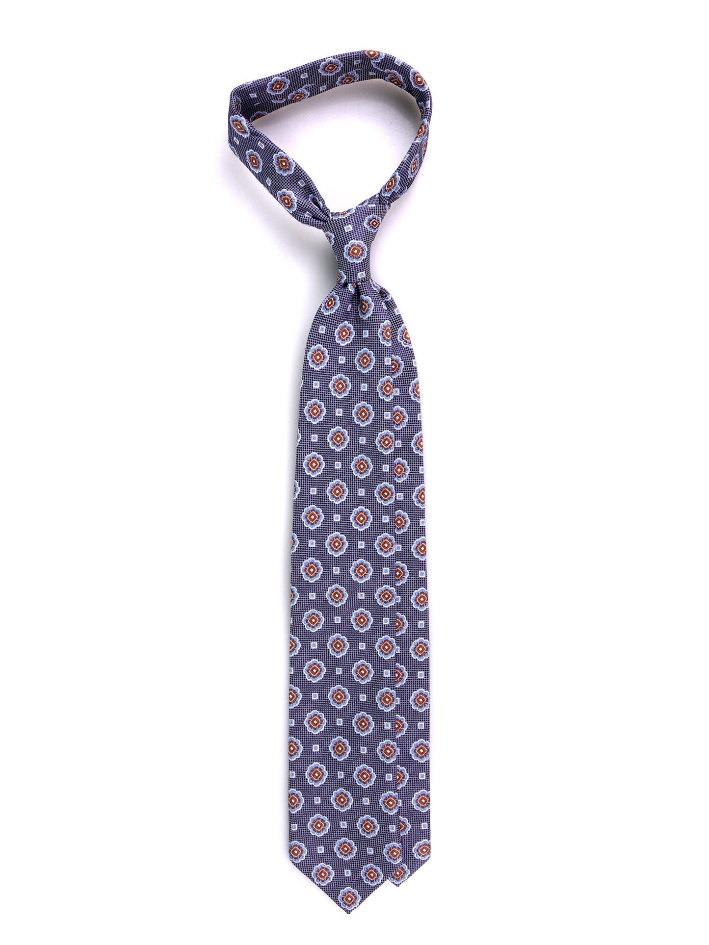 FREY 3-fold dark blue silk\cotton tie