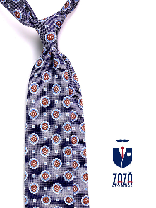 FREY 3-fold dark blue silk\cotton tie