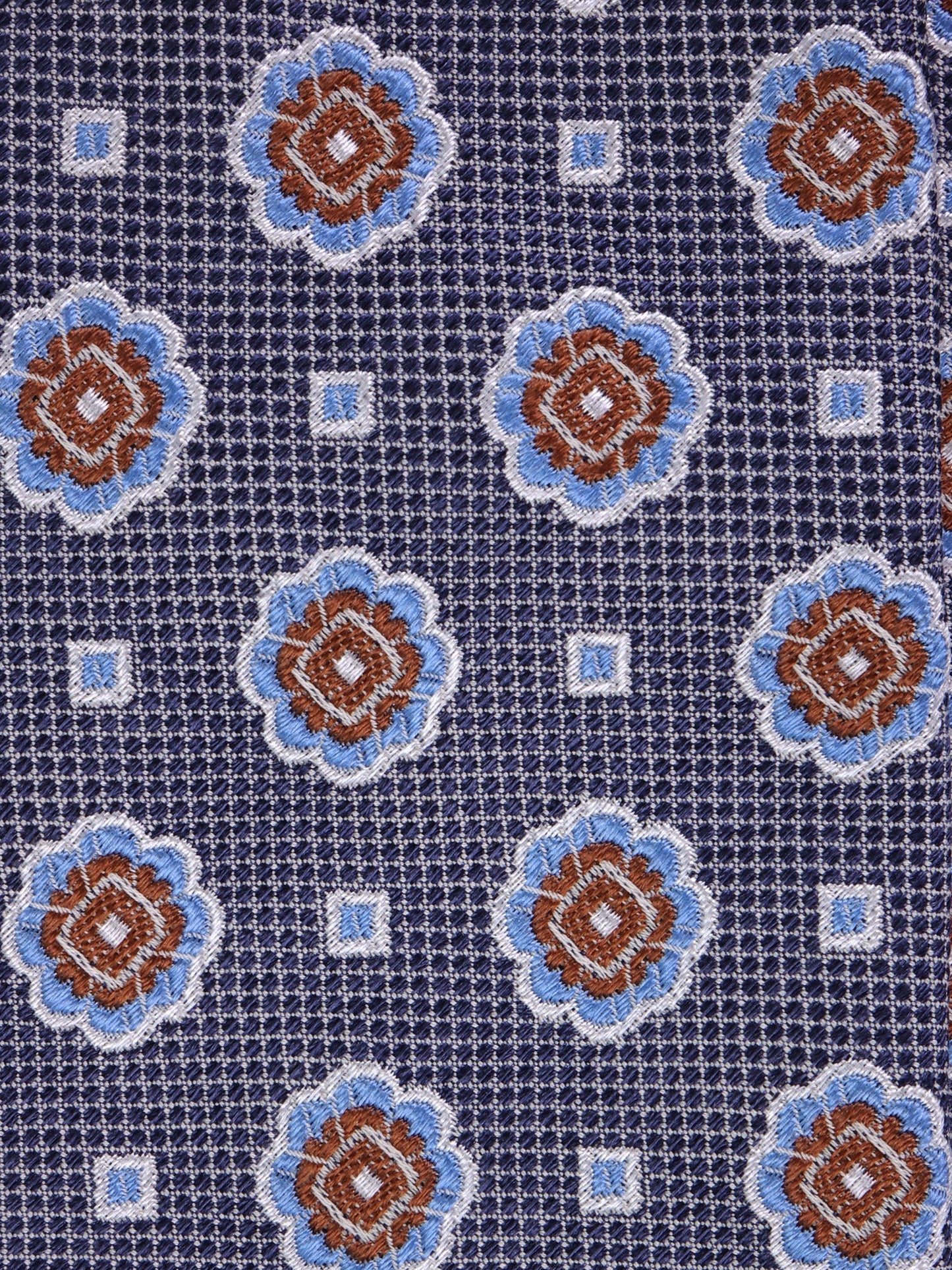 FREY 3-fold dark blue silk\cotton tie