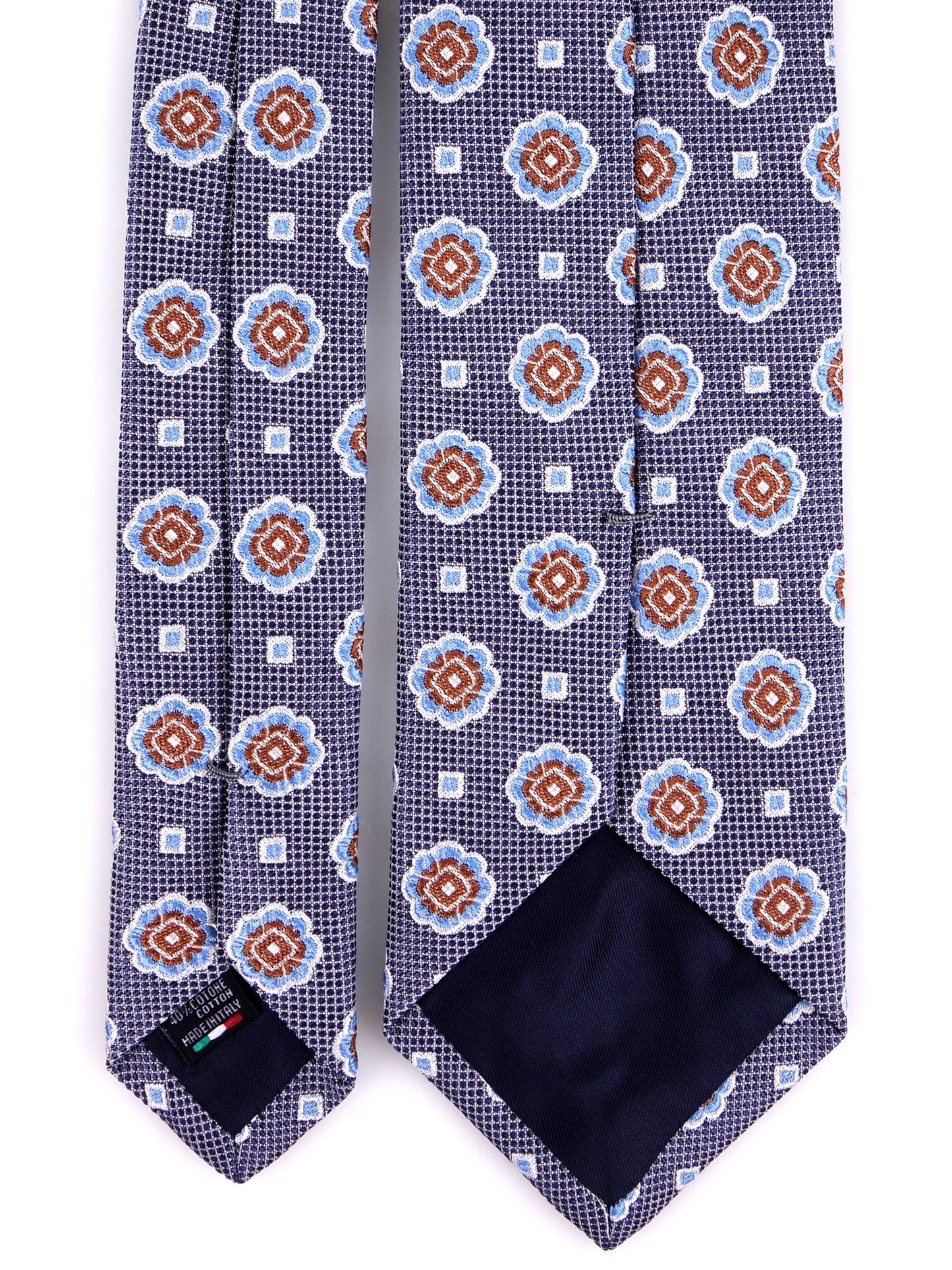 FREY 3-fold dark blue silk\cotton tie