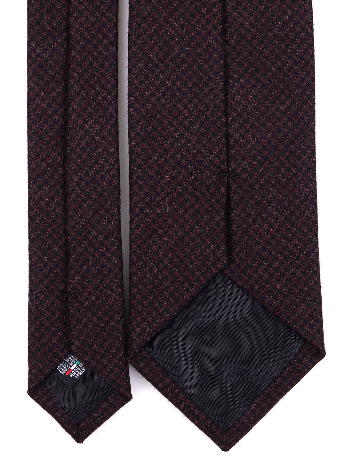 Brown pure wool 3-fold tie FURT