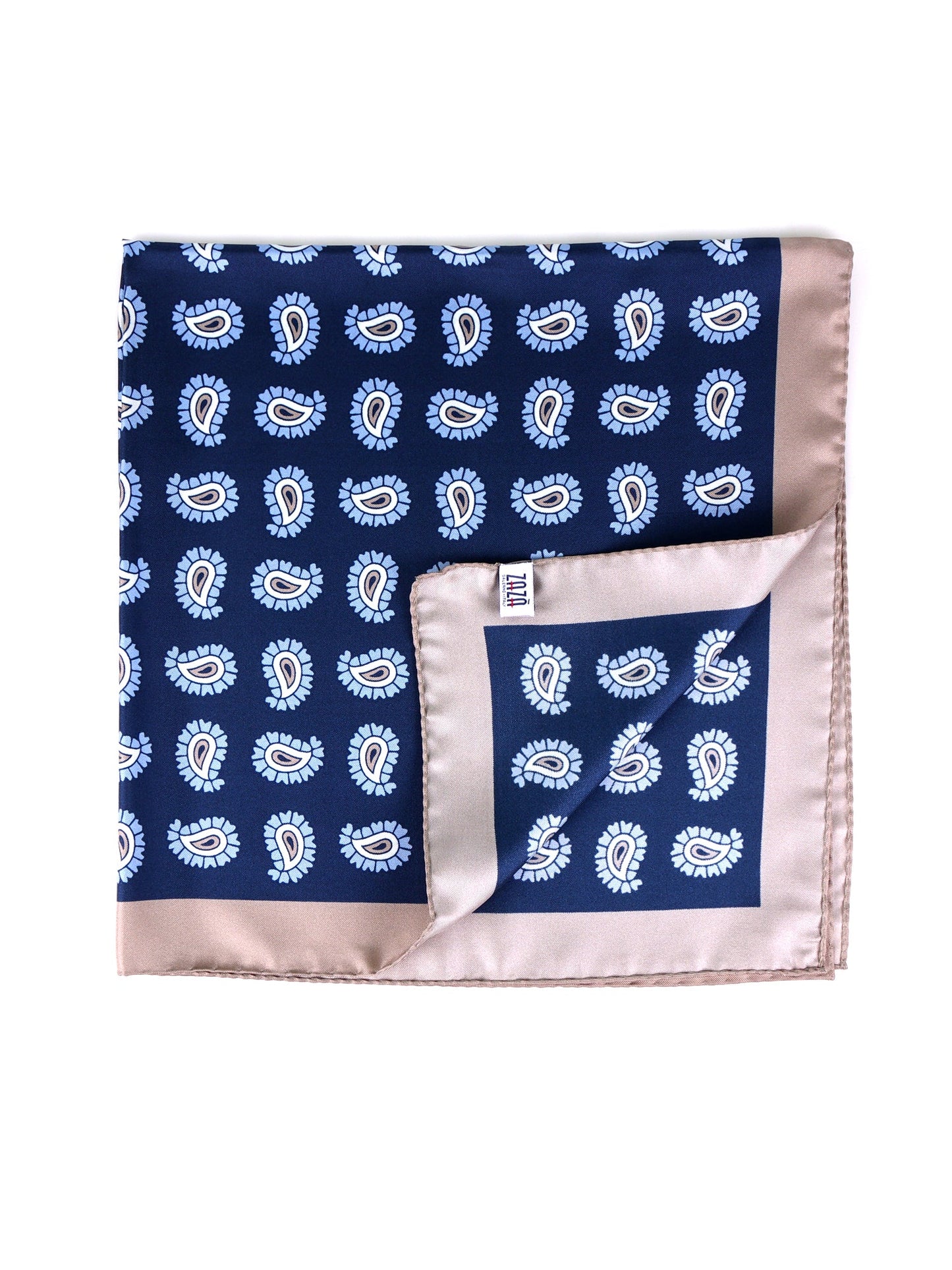 Blue Printed Silk GAGGIA Foulard