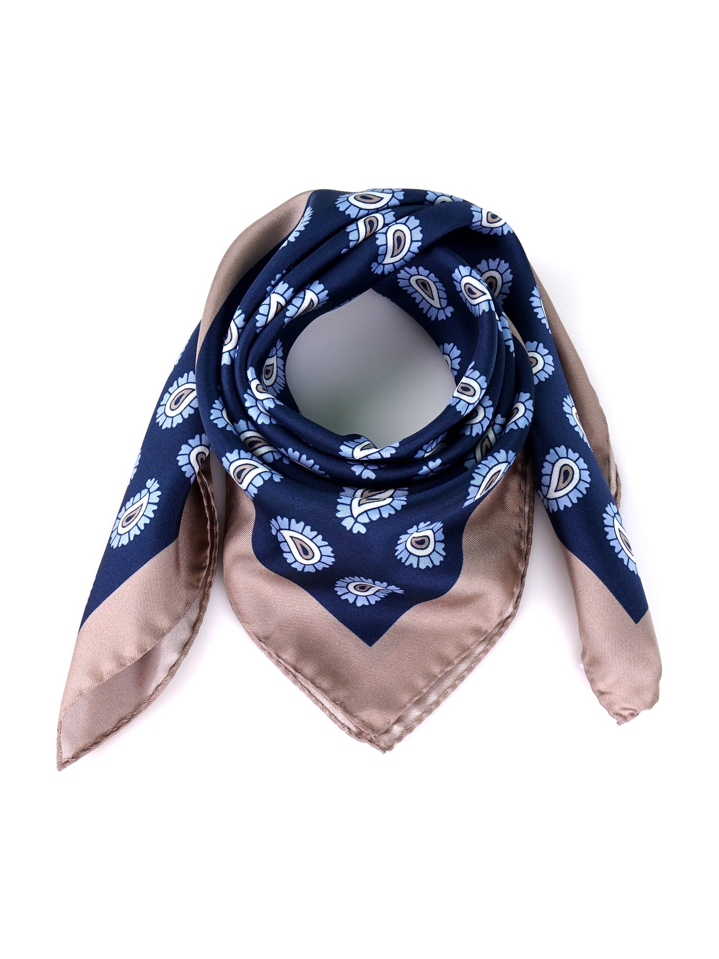 Blue Printed Silk GAGGIA Foulard