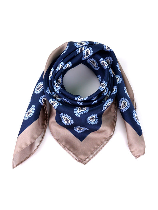 Blue Printed Silk GAGGIA Foulard