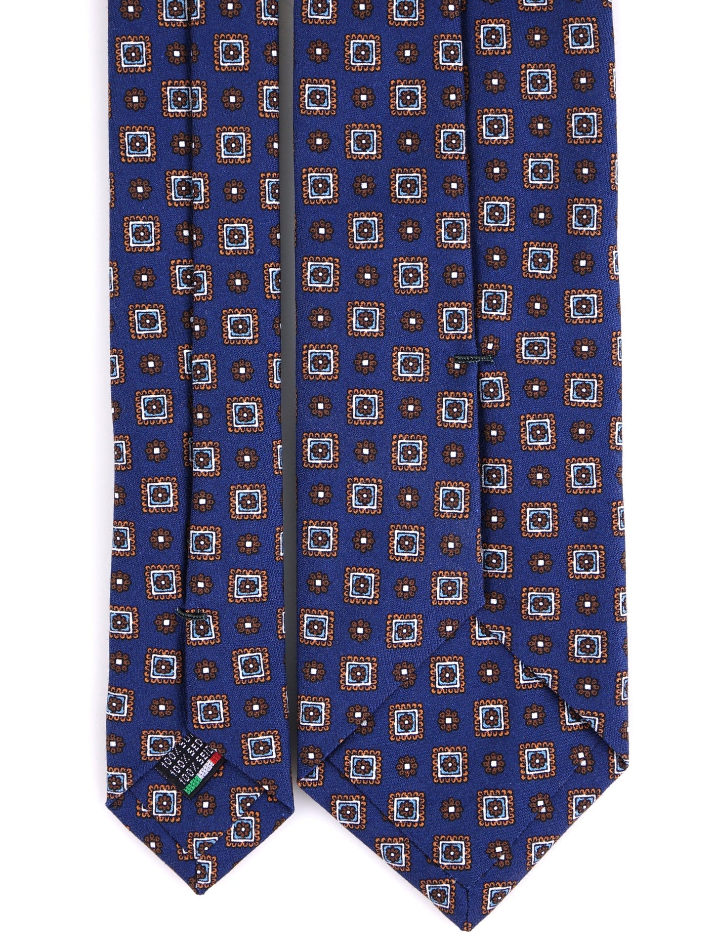 GIANGY 3-fold blue madder silk tie