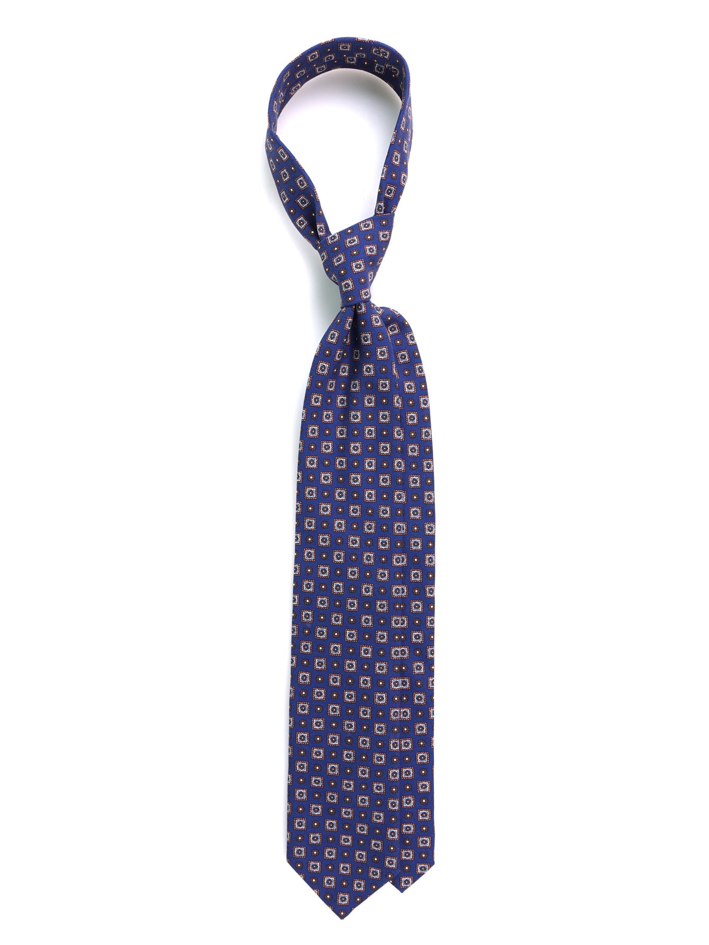 GIANGY 3-fold blue madder silk tie