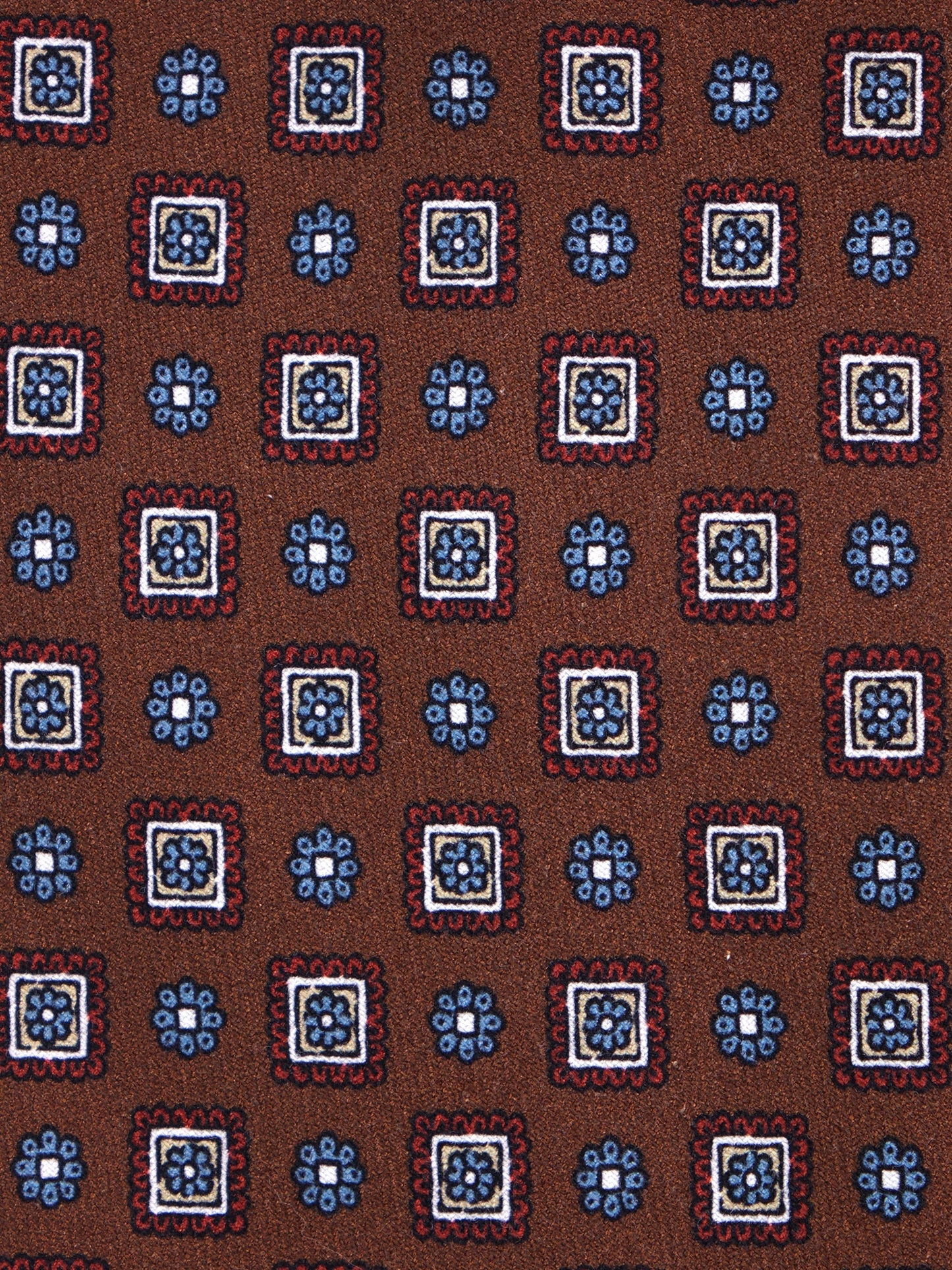 Brown GIANGY 3-fold madder silk tie