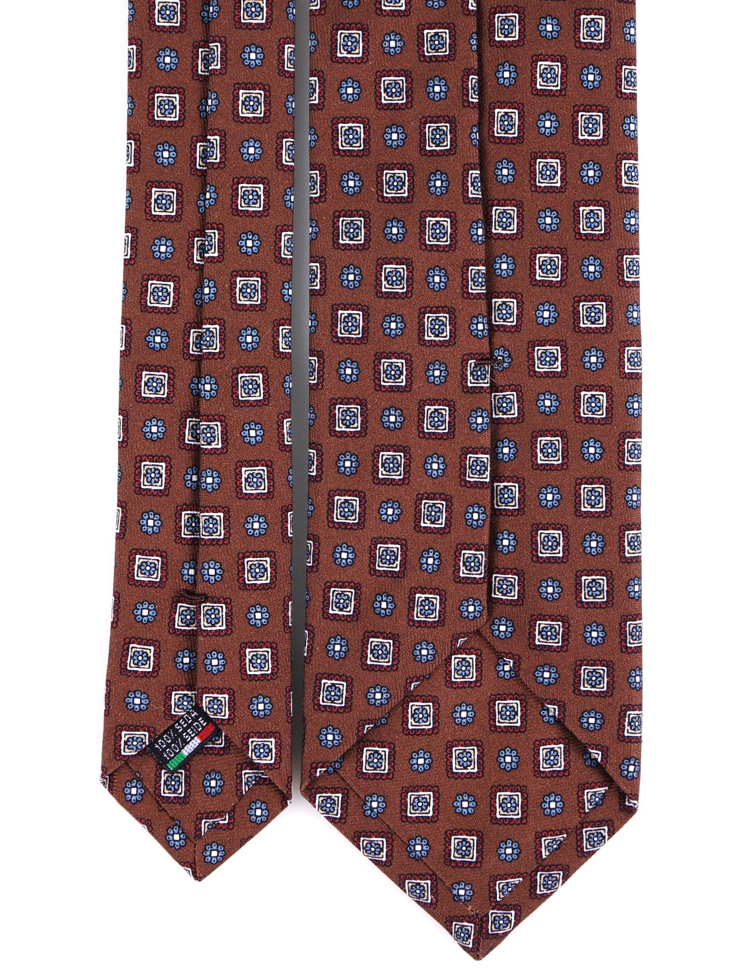 Brown GIANGY 3-fold madder silk tie