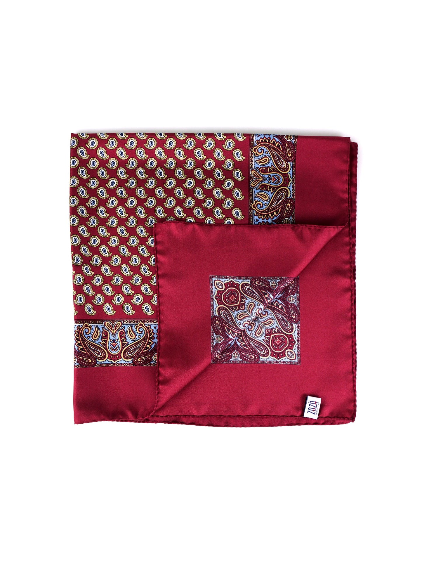 GLAZE red printed silk foulard
