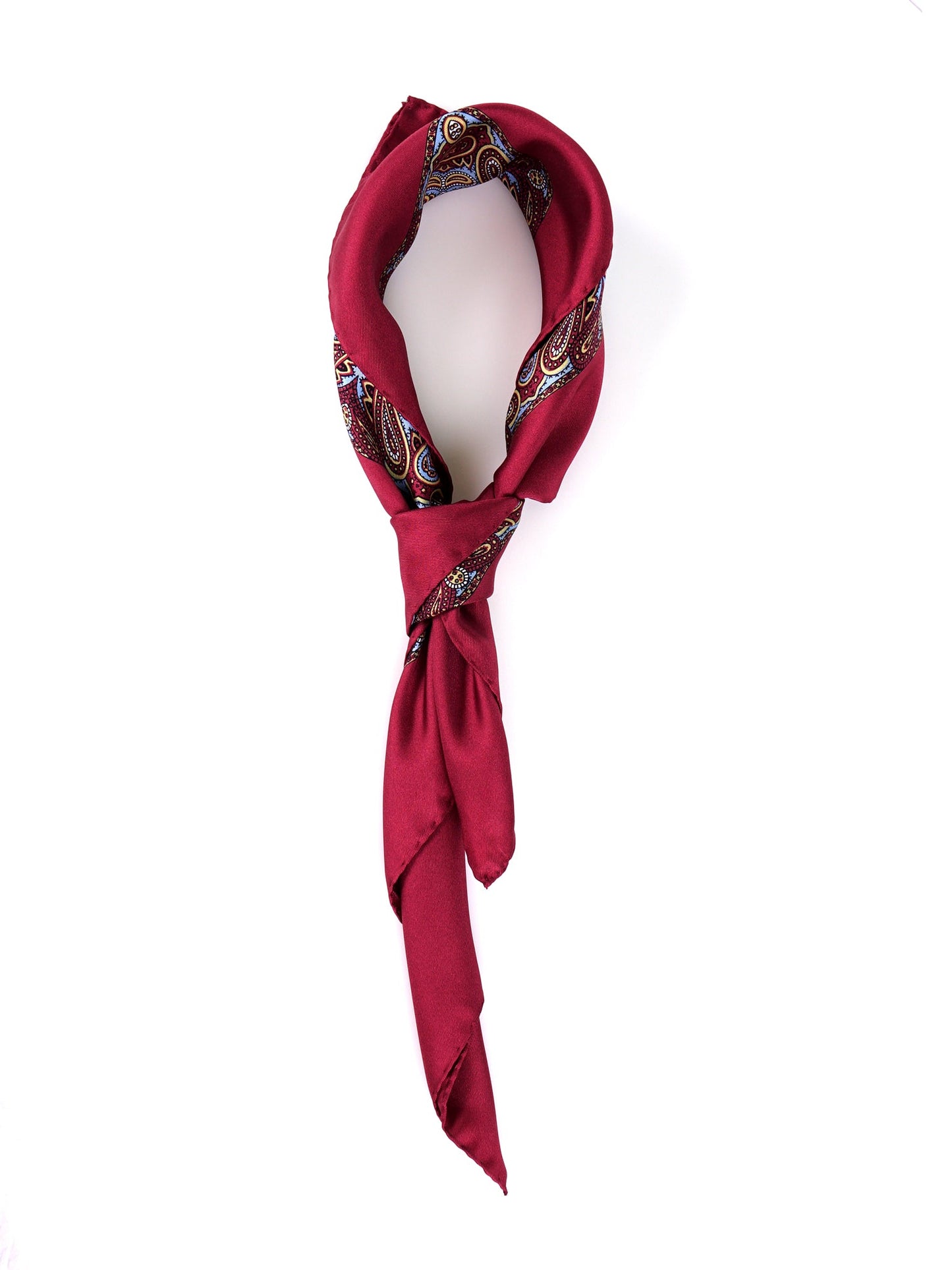 GLAZE red printed silk foulard