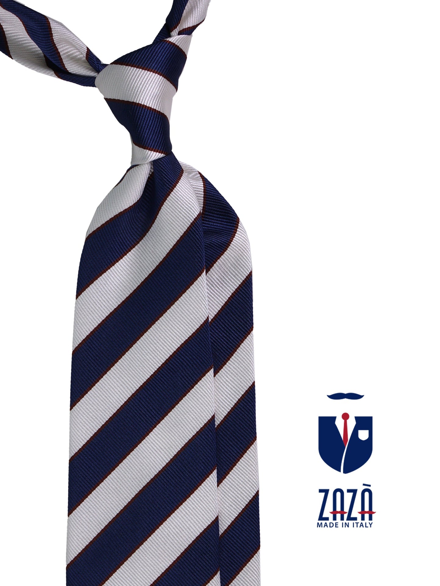 GOLDBERG 3-fold tie in blue jacquard silk
