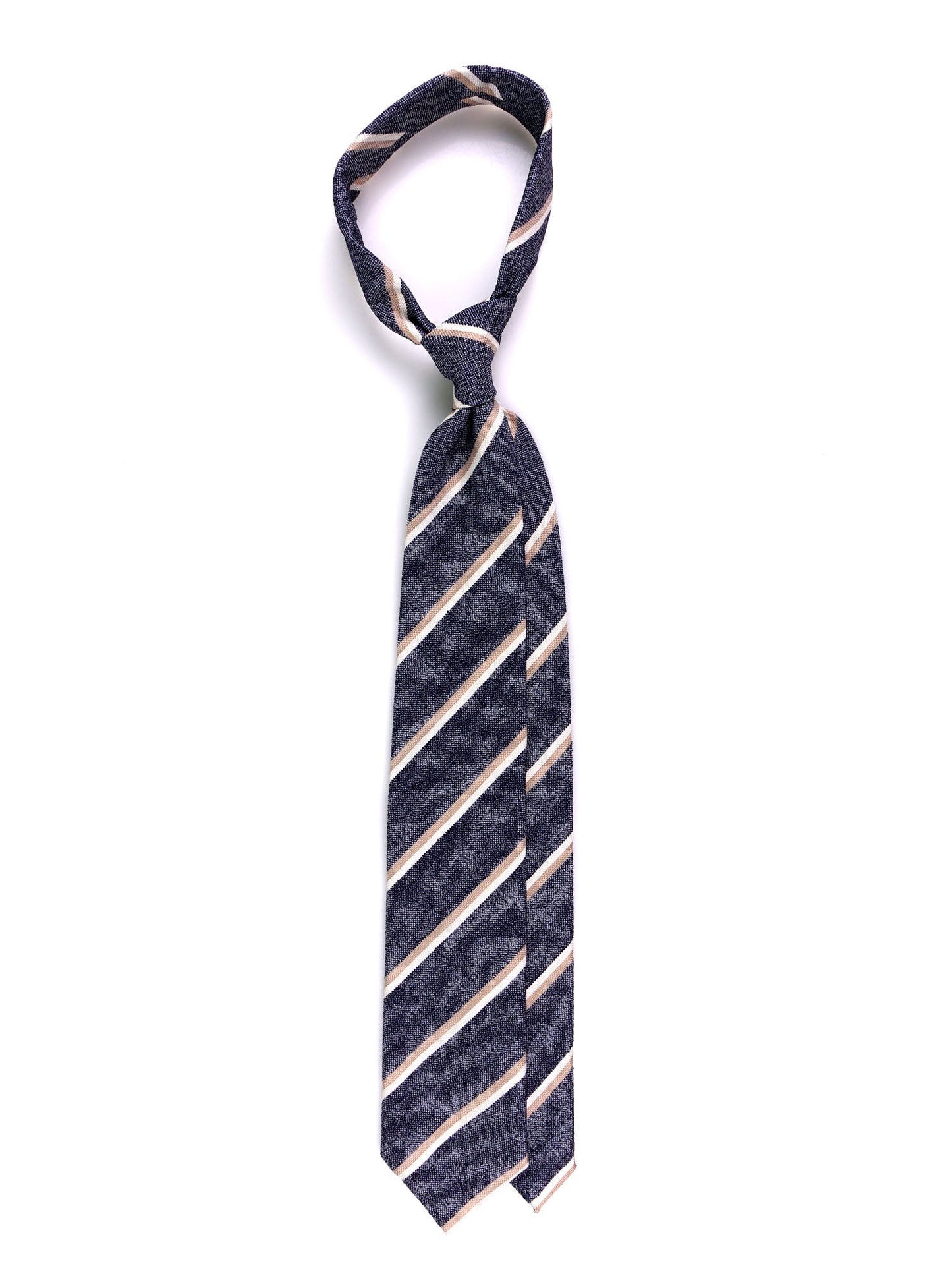 GRIMM 3-fold tie in blue silk\cotton