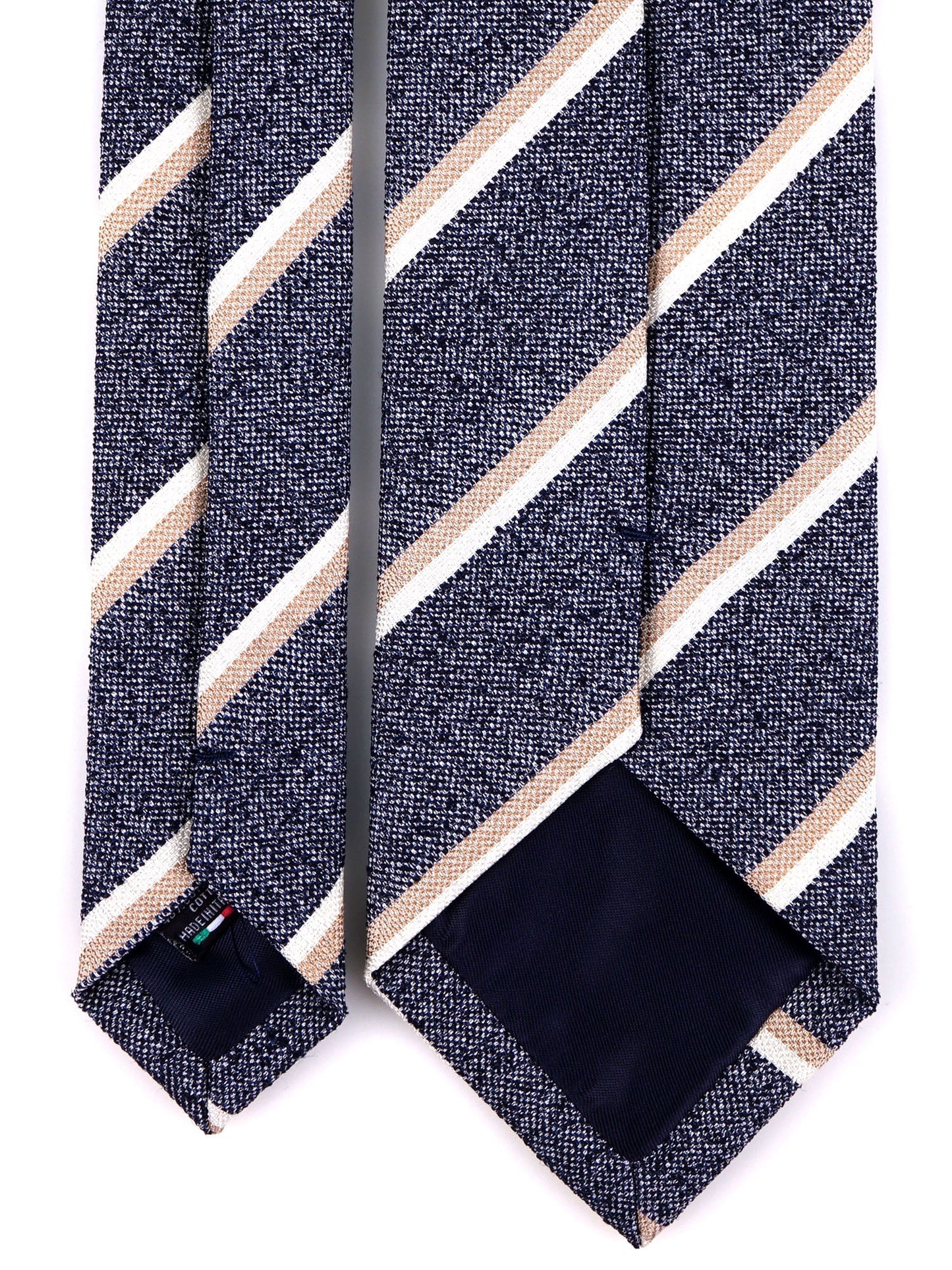 GRIMM 3-fold tie in blue silk\cotton