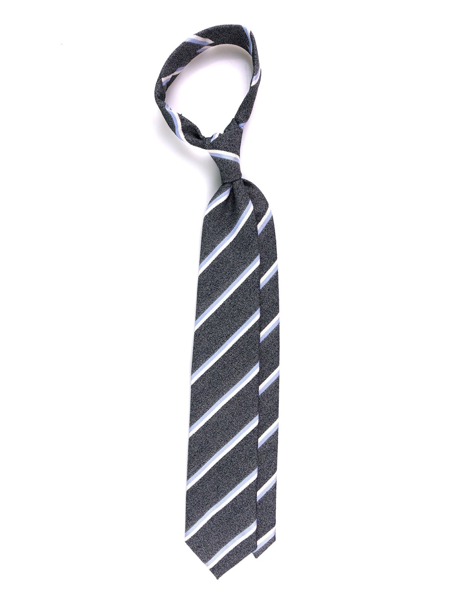 GRIMM 3-fold tie in green silk\cotton