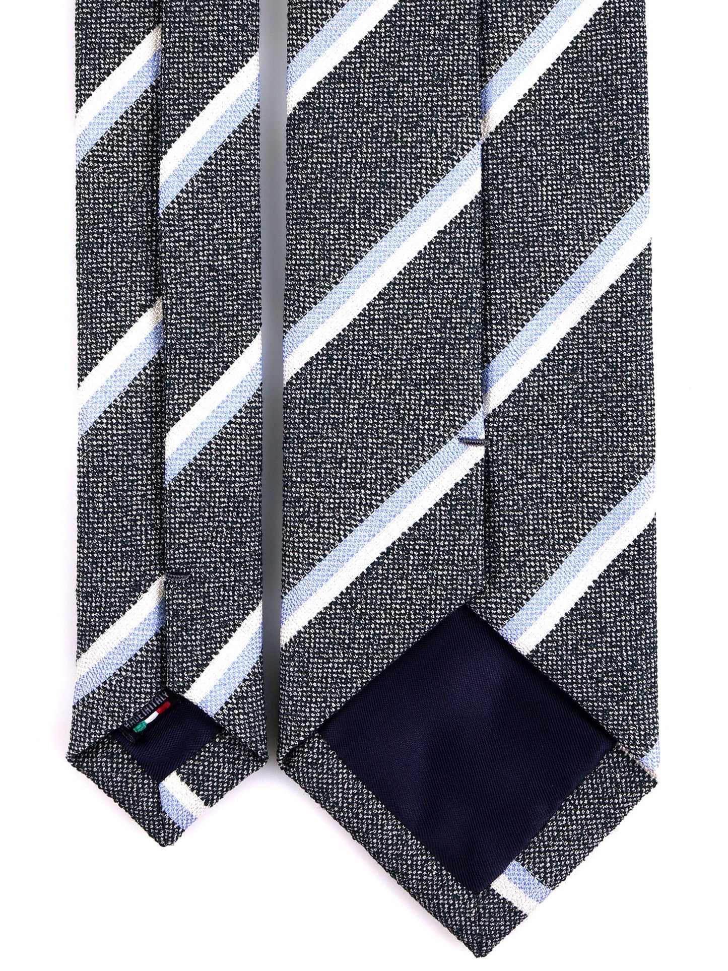 GRIMM 3-fold tie in green silk\cotton