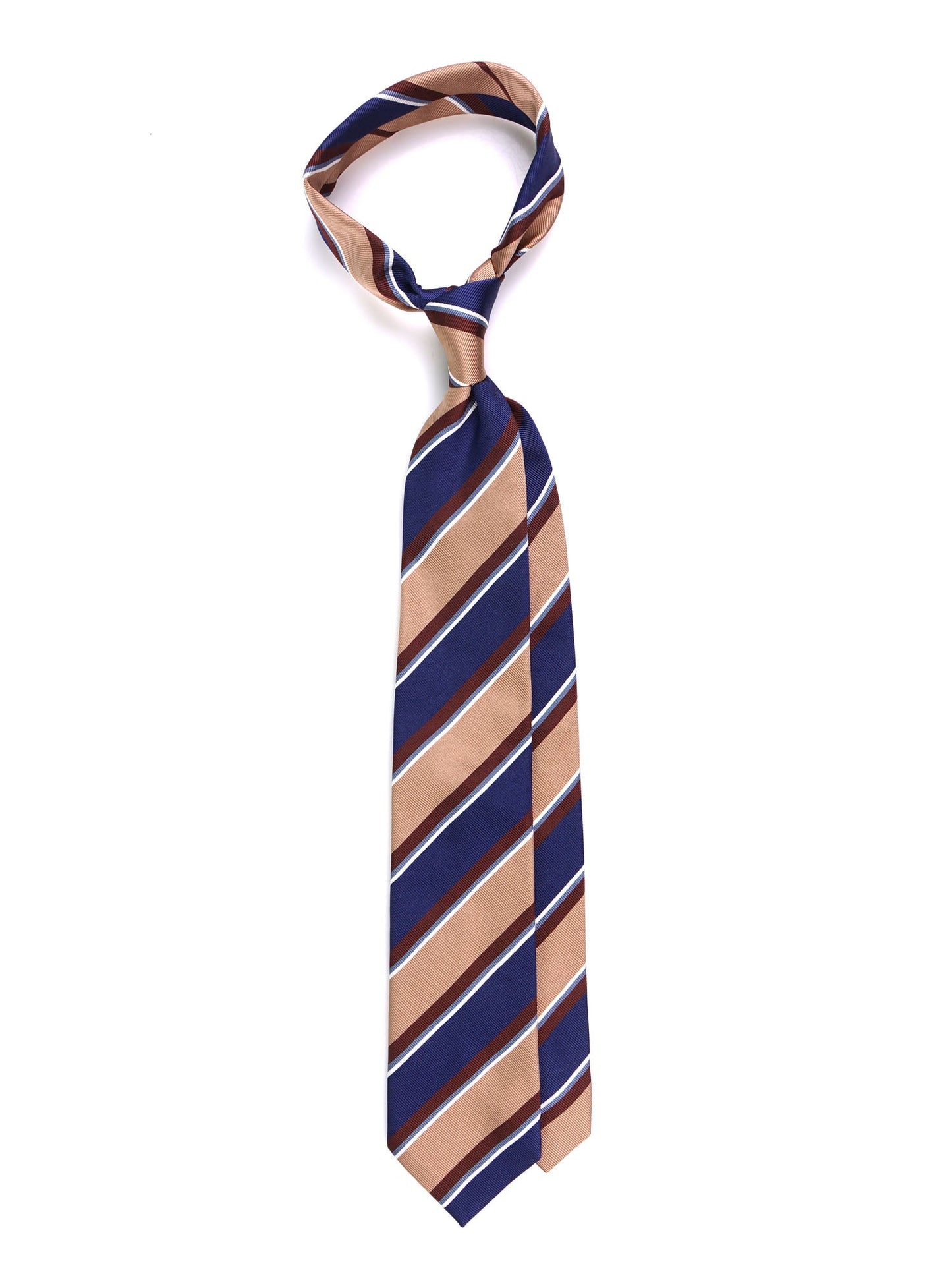 GUS 3-fold tie in Beige jacquard silk