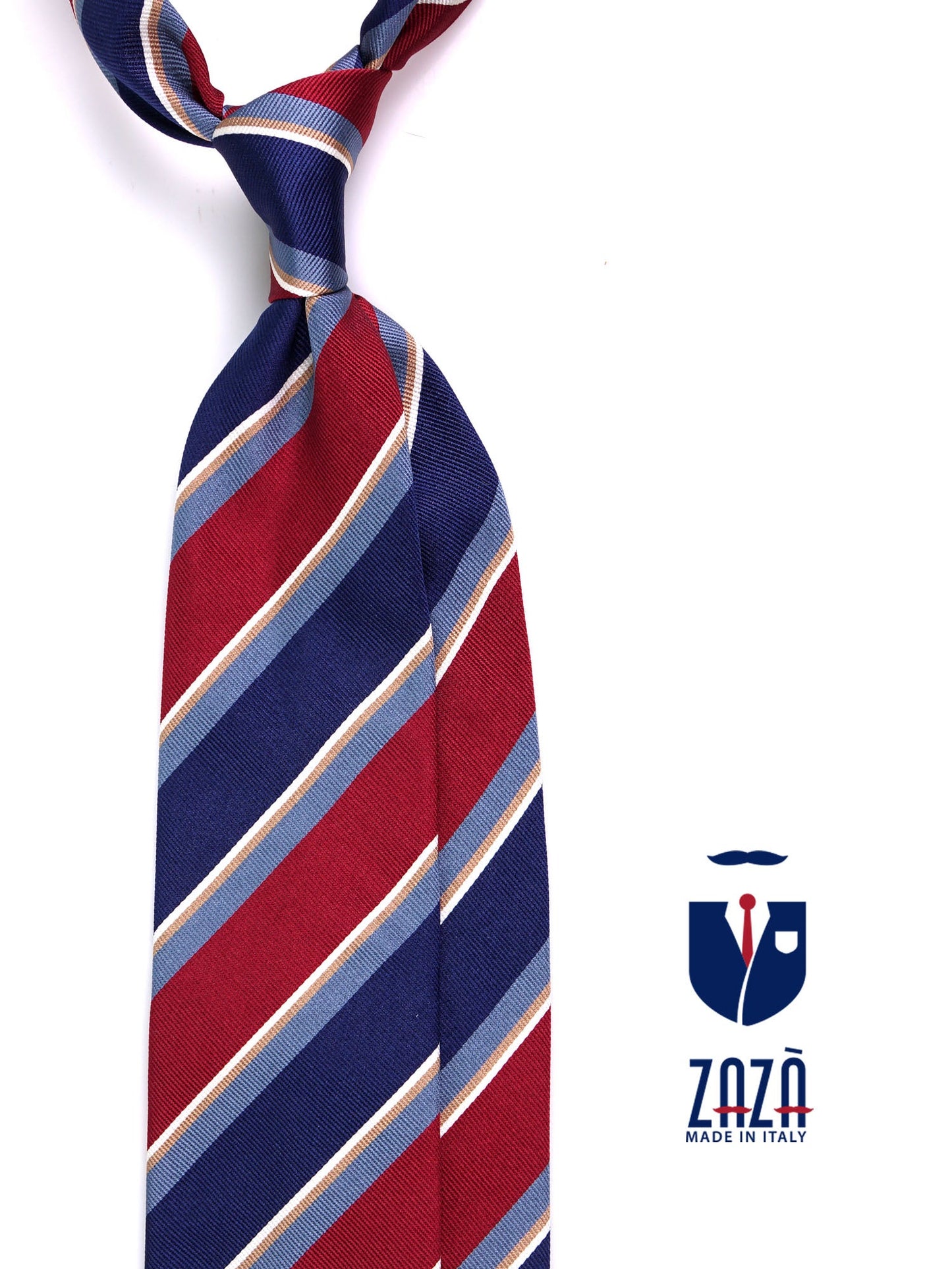 GUS 3-fold tie in Bordeaux jacquard silk