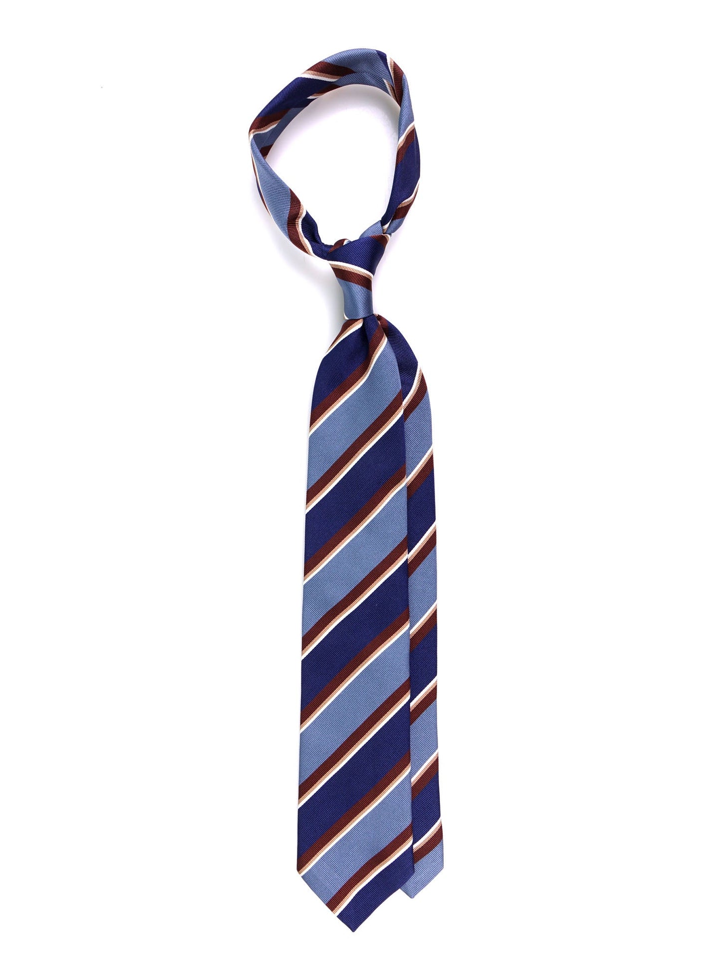 GUS 3-fold tie in dark blue jacquard silk