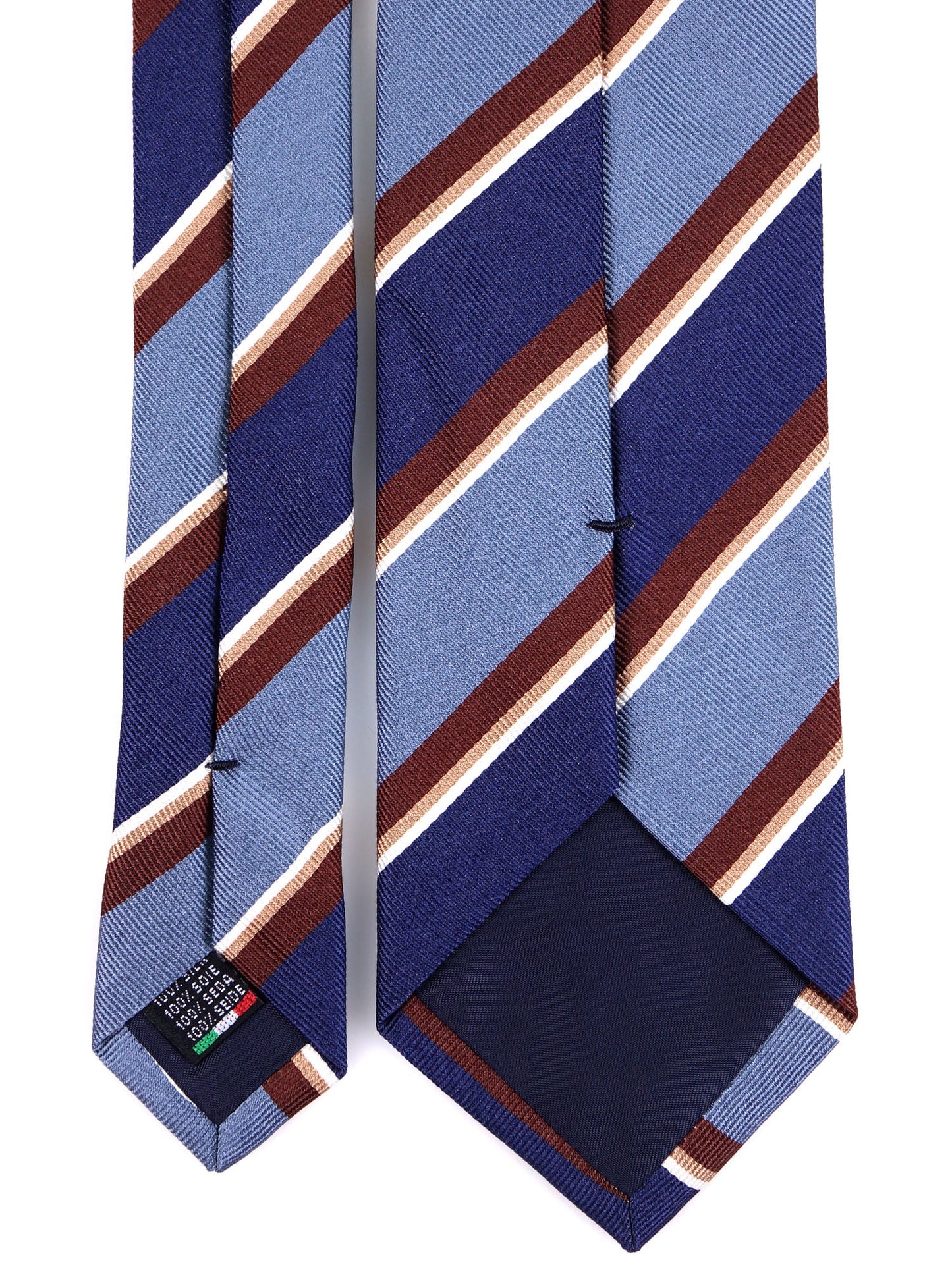 GUS 3-fold tie in dark blue jacquard silk