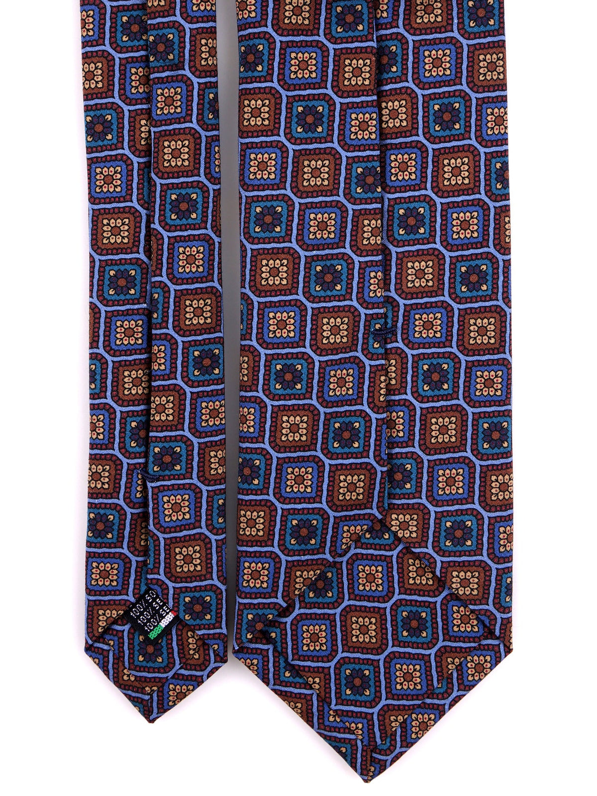 Light blue 3-fold HAL tie in madder silk