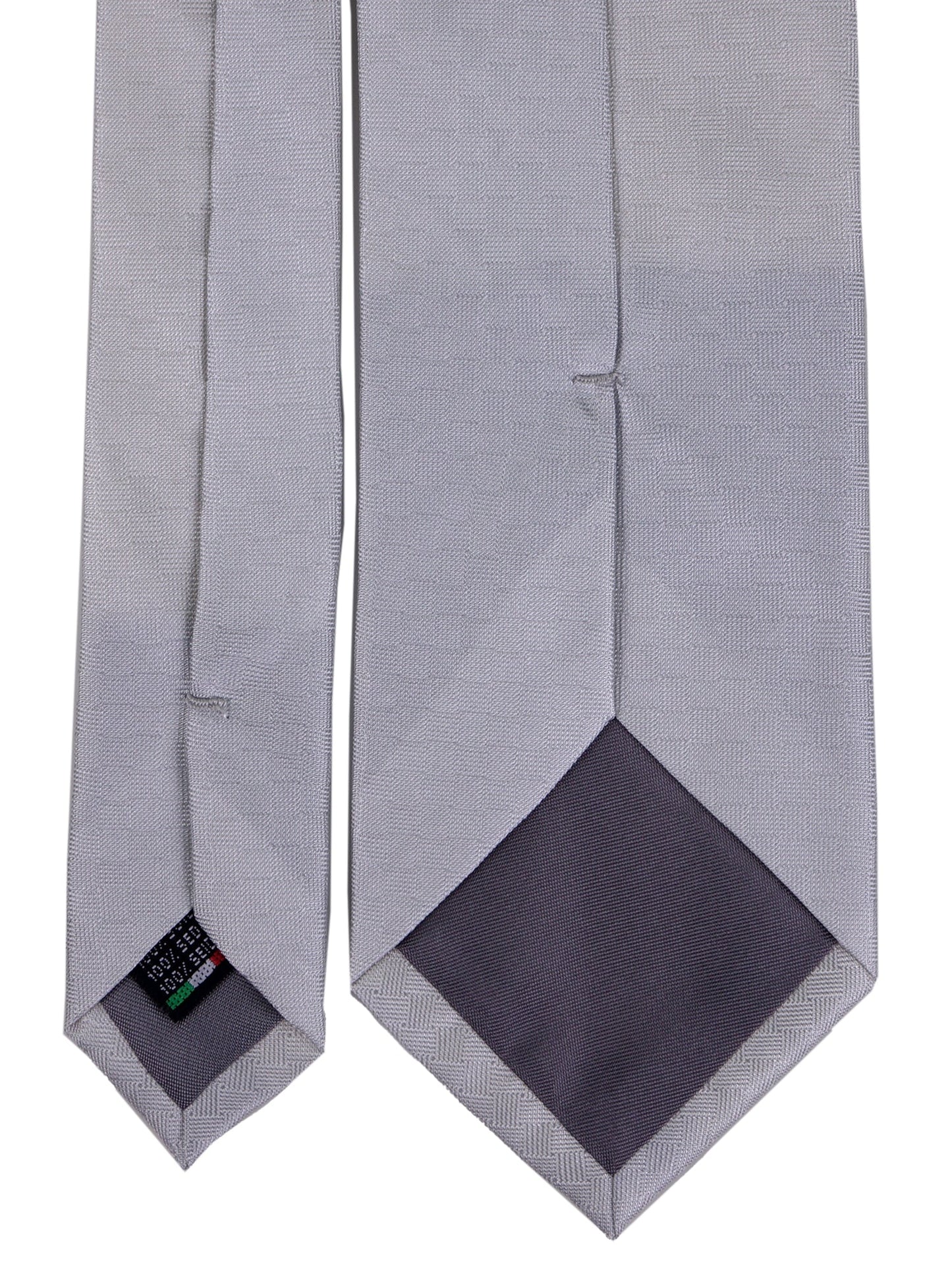 3-fold HAPPY tie in light grey jacquard silk