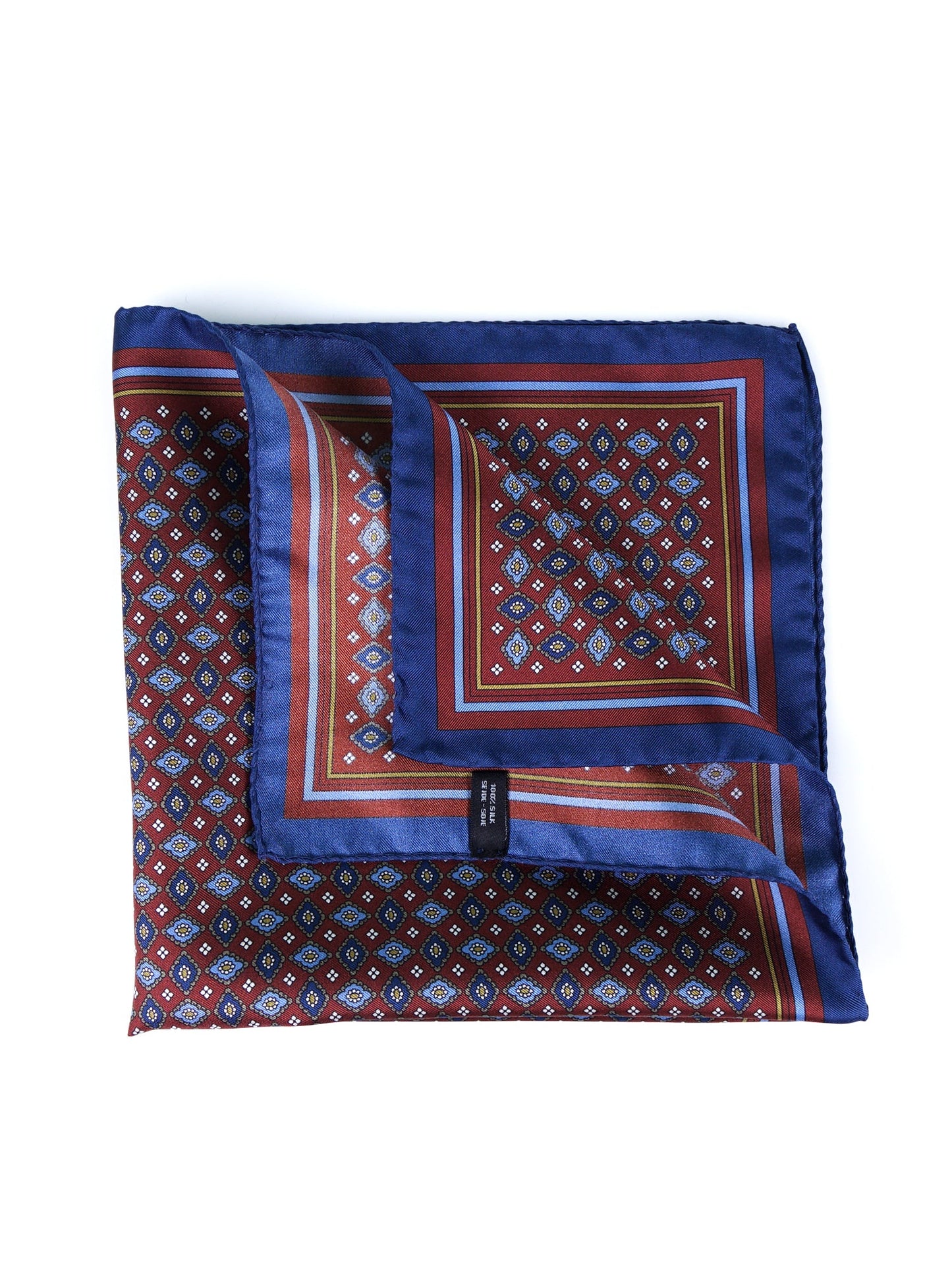 Brown XL silk twill pocket square HAVOCK