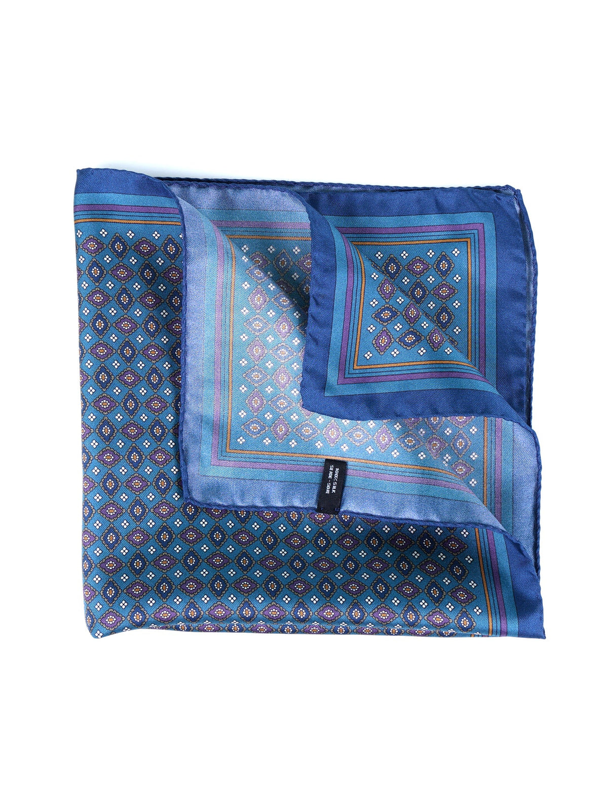 HAVOCK teal XL silk twill pocket square