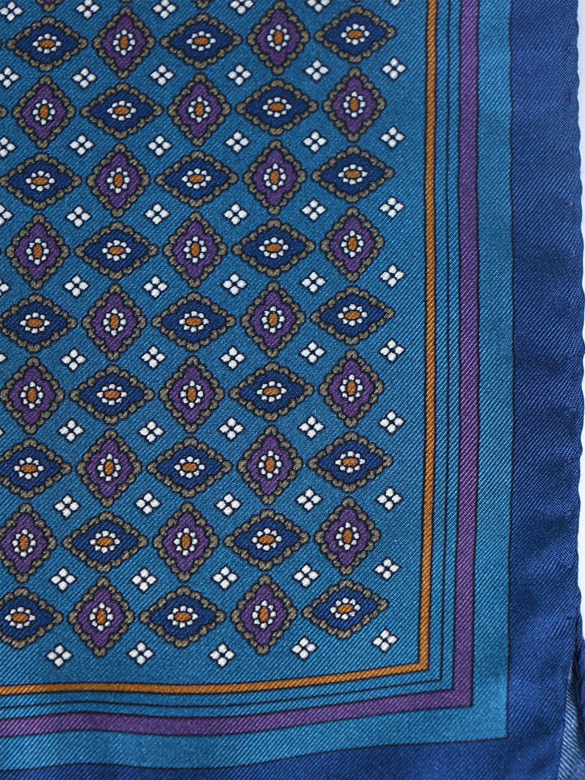 HAVOCK teal XL silk twill pocket square