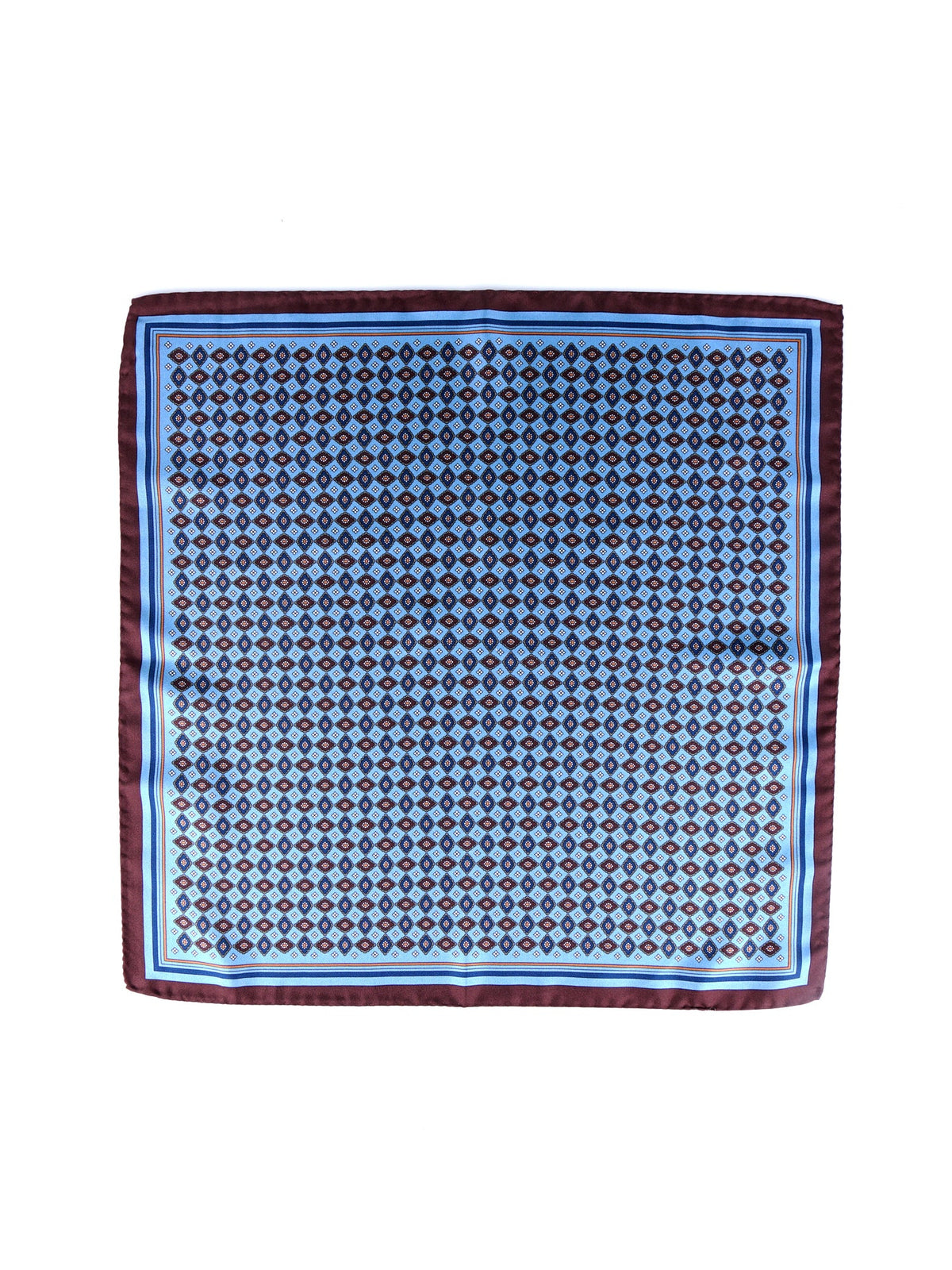 Light blue XL twill silk pocket square HAVOCK