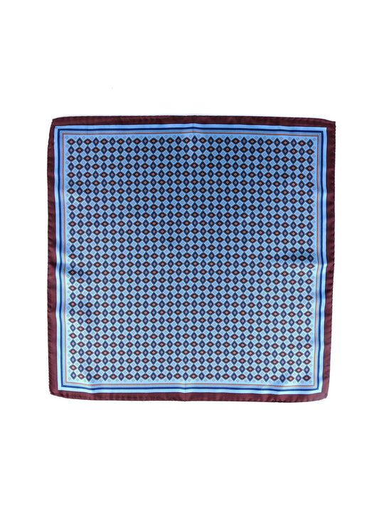 Light blue XL twill silk pocket square HAVOCK