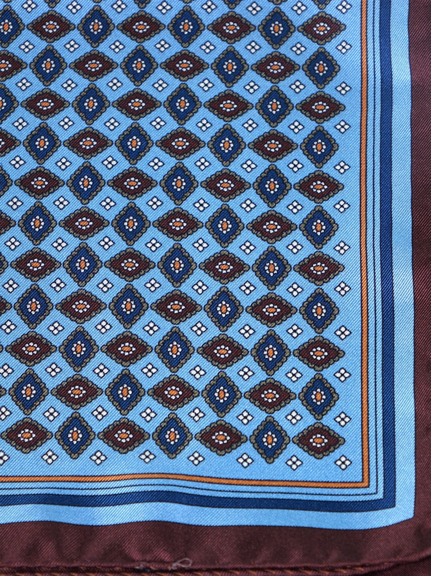 Light blue XL twill silk pocket square HAVOCK