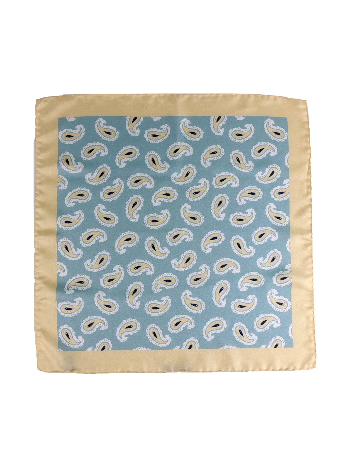 HOPES XL Green Printed Silk Pocket Square