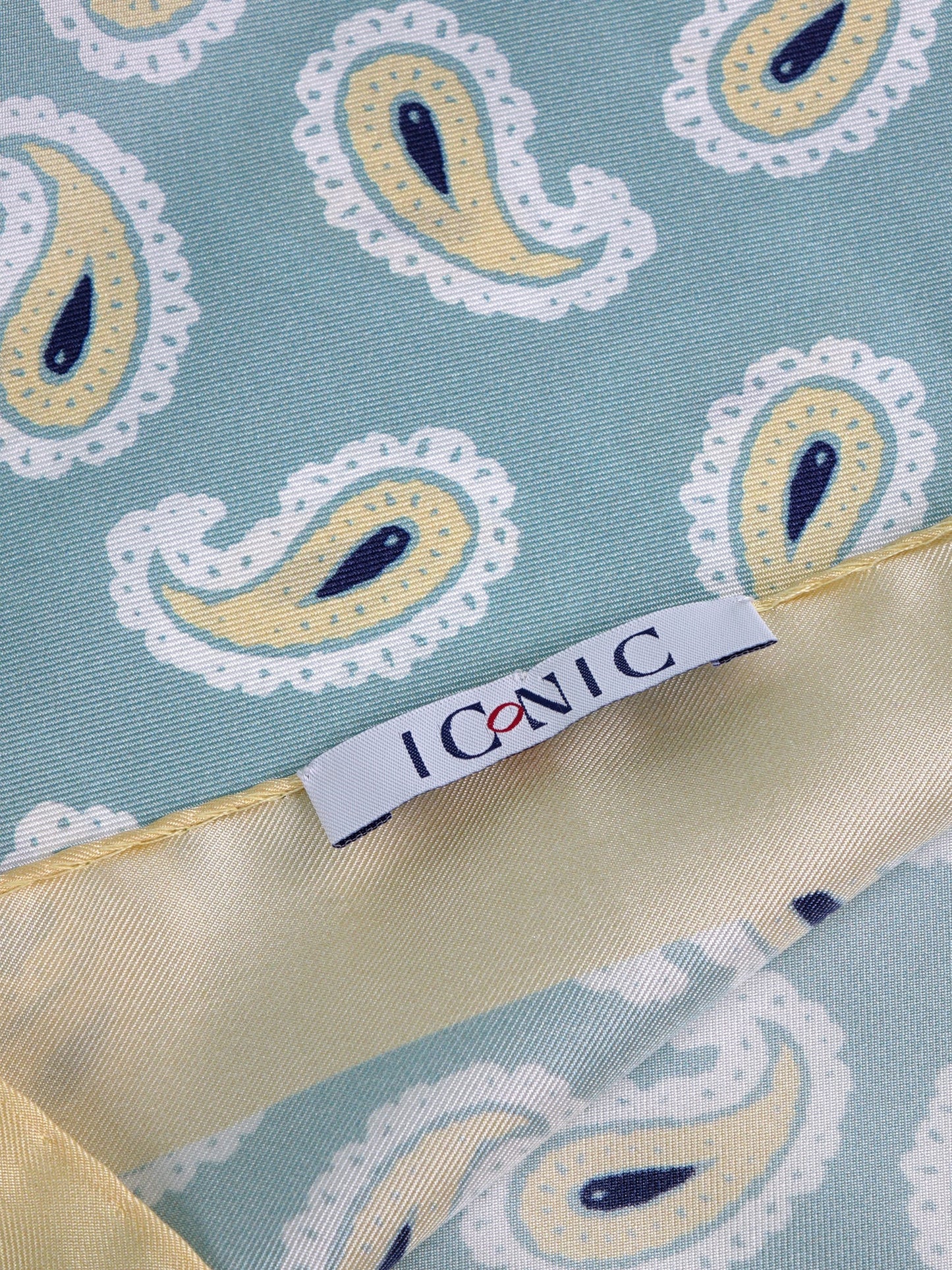 HOPES XL Green Printed Silk Pocket Square