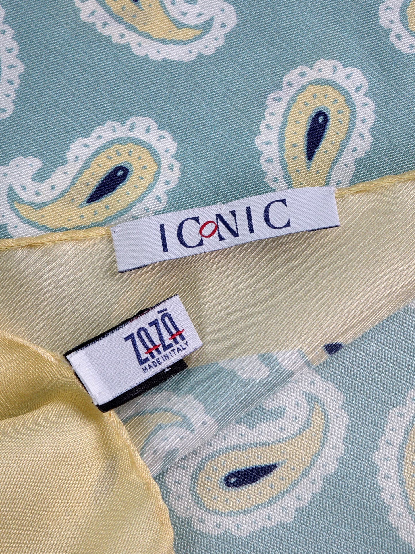 HOPES XL Green Printed Silk Pocket Square