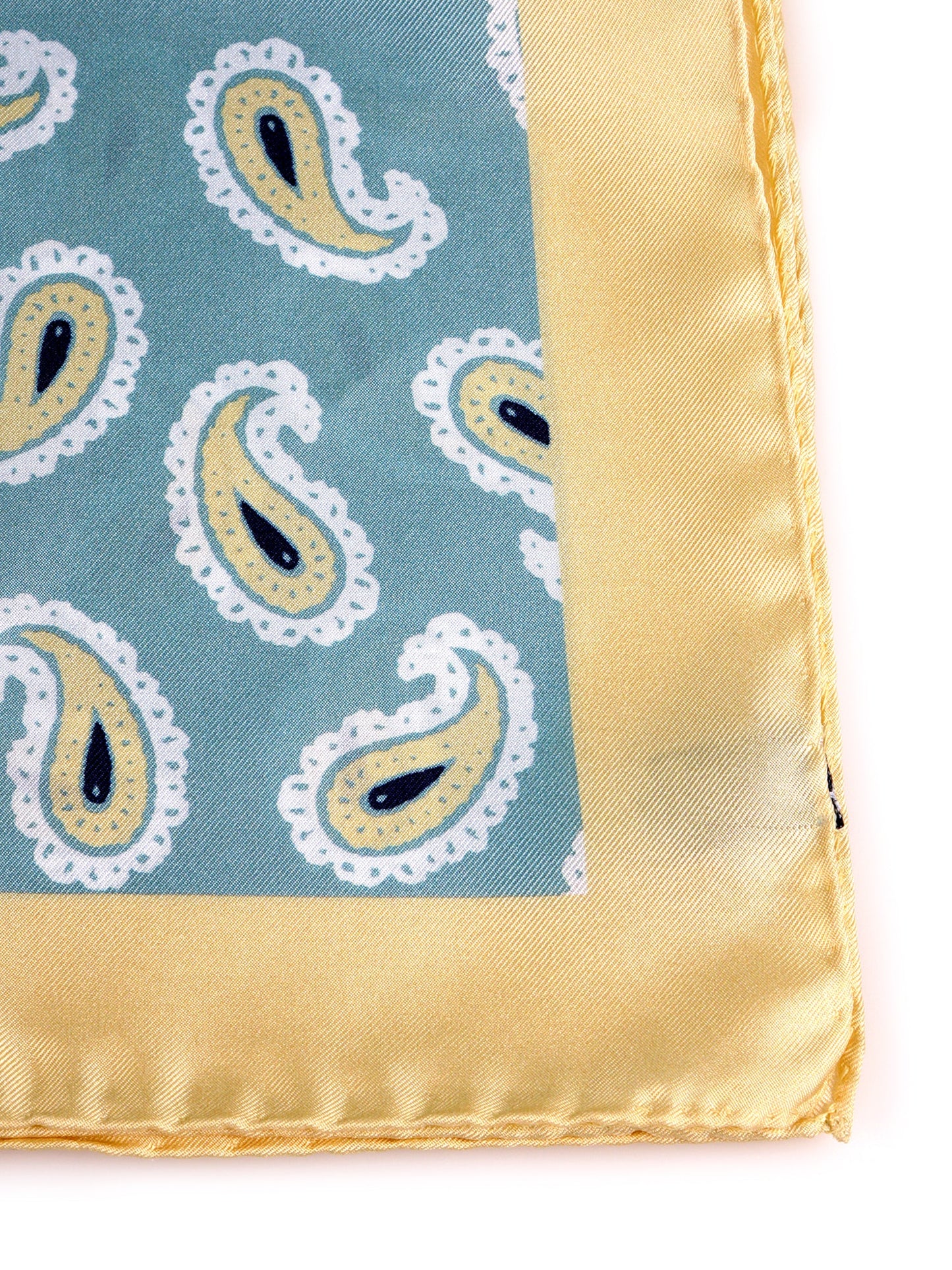 HOPES XL Green Printed Silk Pocket Square