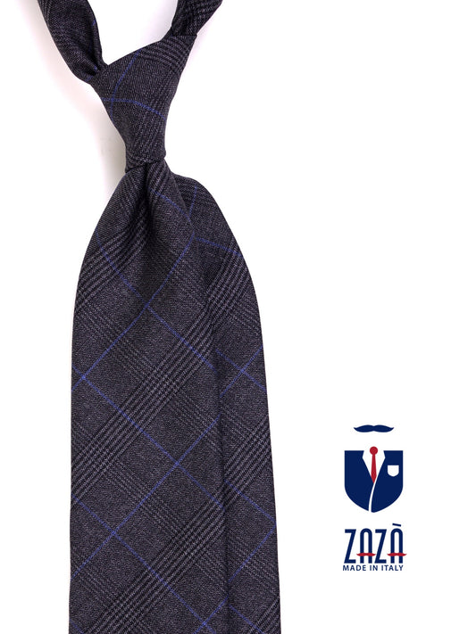 Dark grey 3-fold tie in pure wool INEED