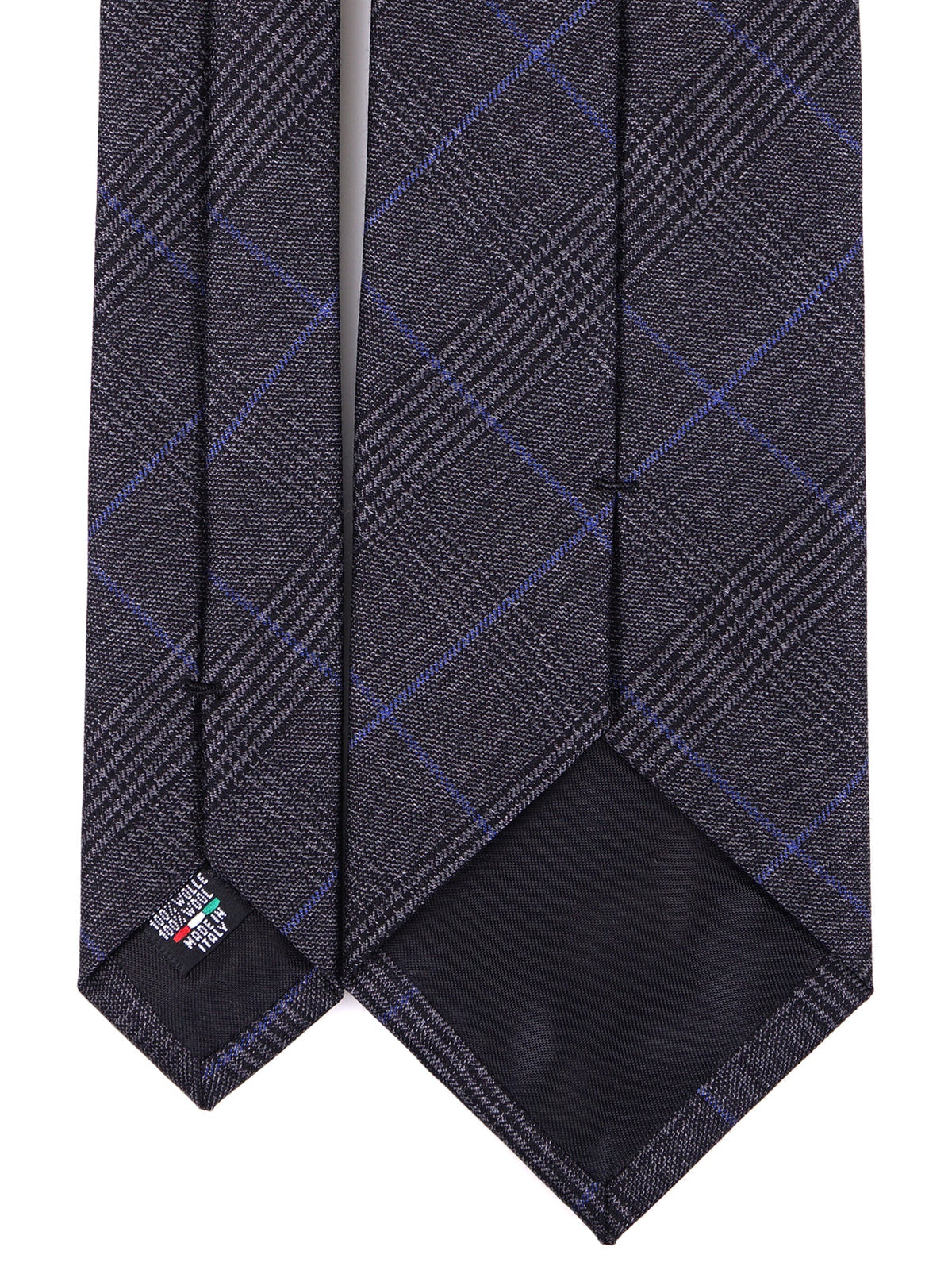 Dark grey 3-fold tie in pure wool INEED
