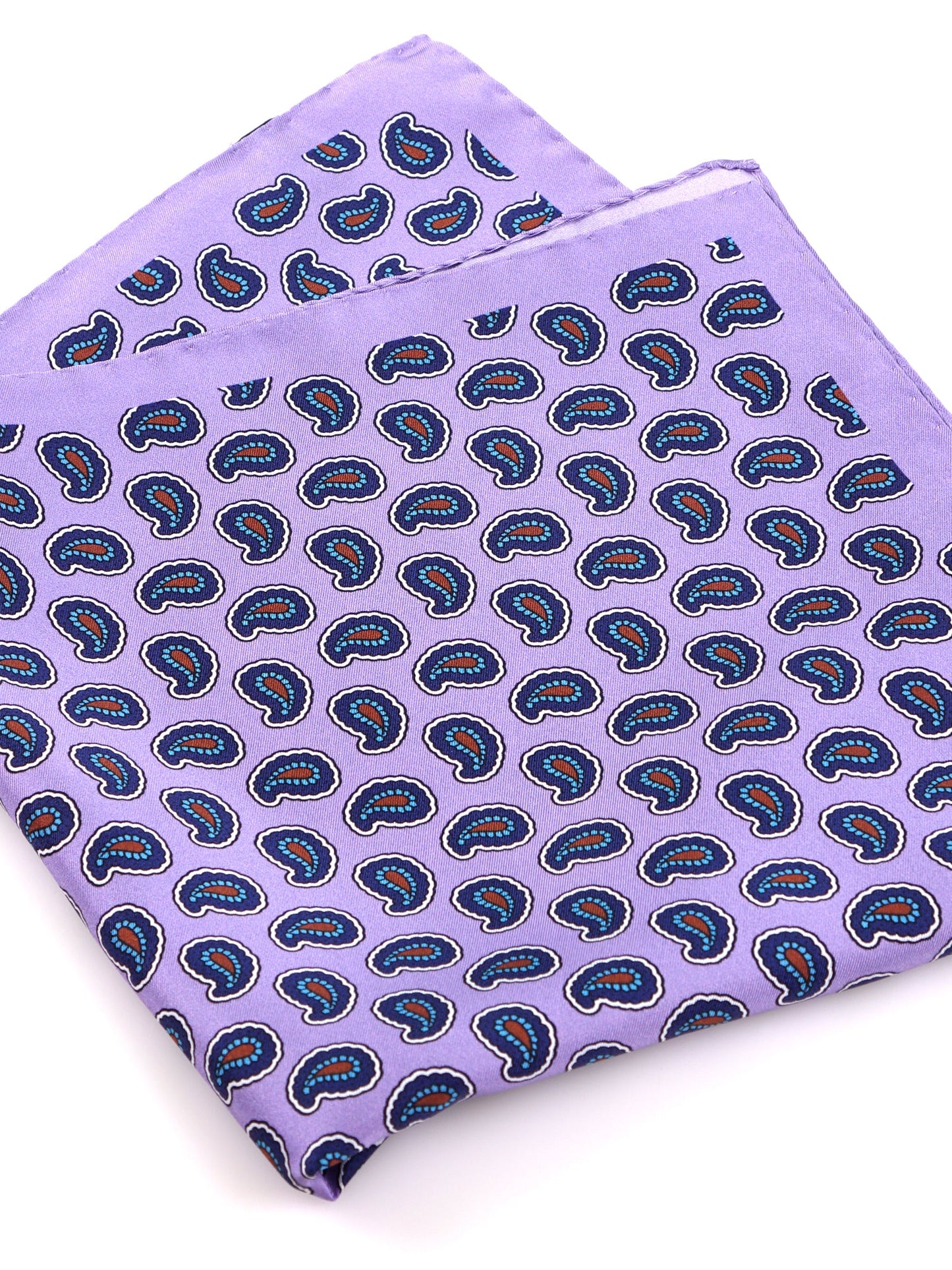 Fazzoletto da taschino glicine XL in seta stampata JEAN
