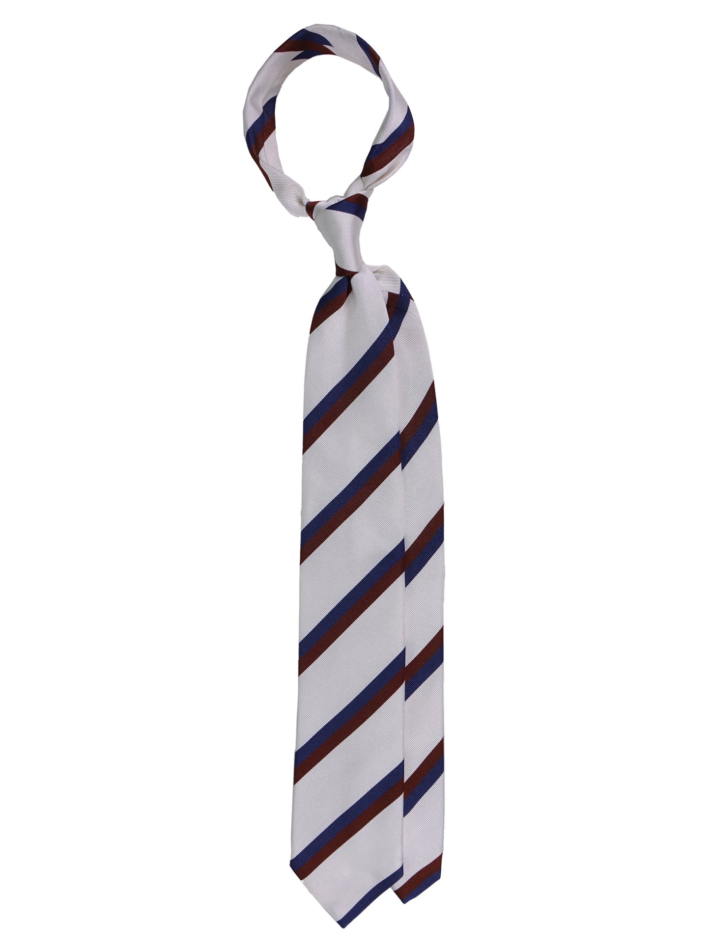 JOE 3-fold tie in white\blue jacquard silk