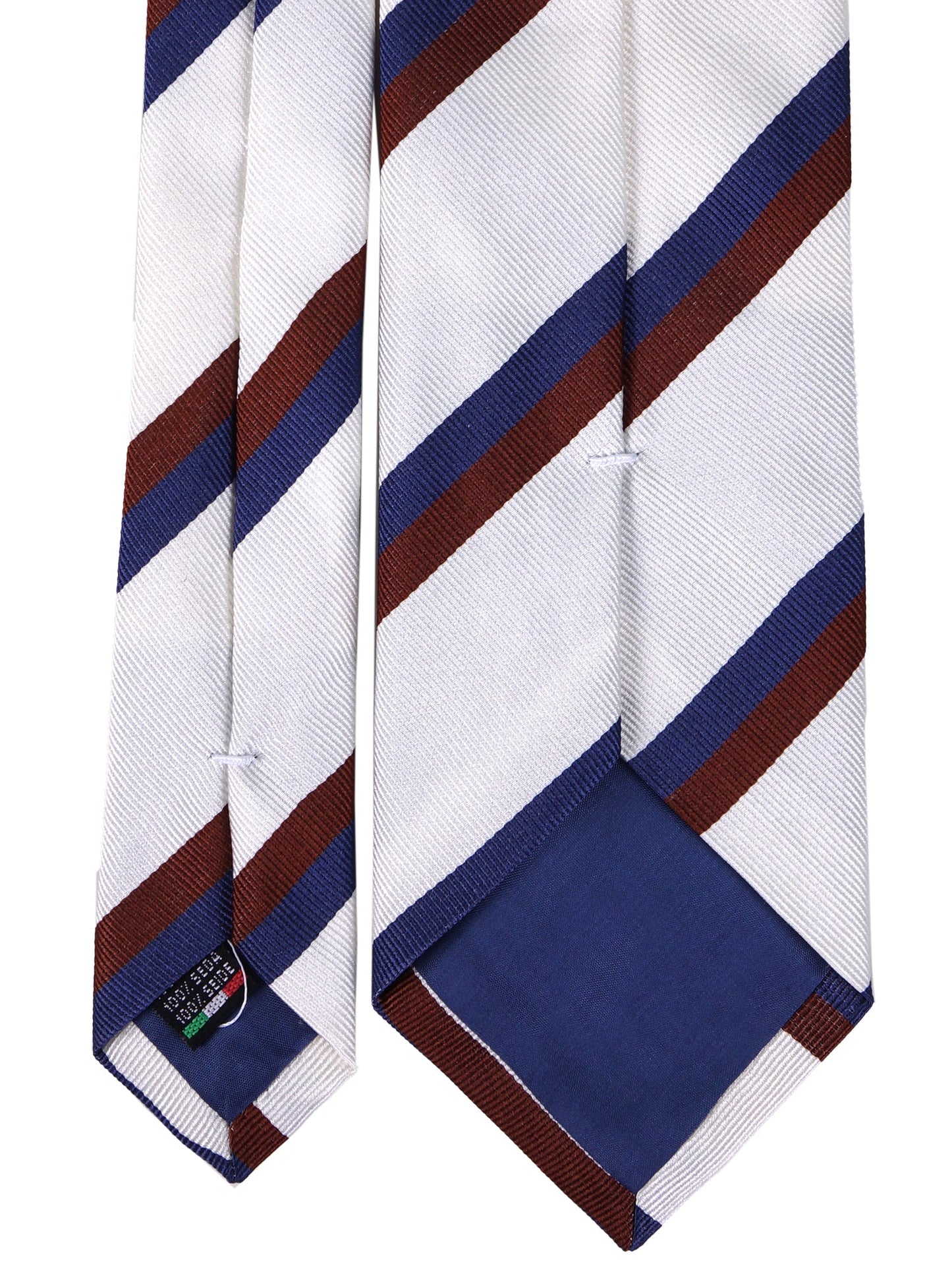 JOE 3-fold tie in white\blue jacquard silk