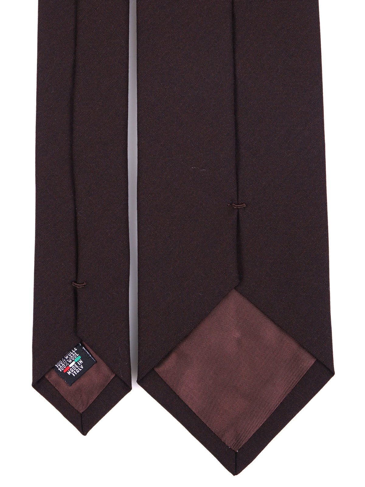 JOEL dark brown pure wool 3-fold tie