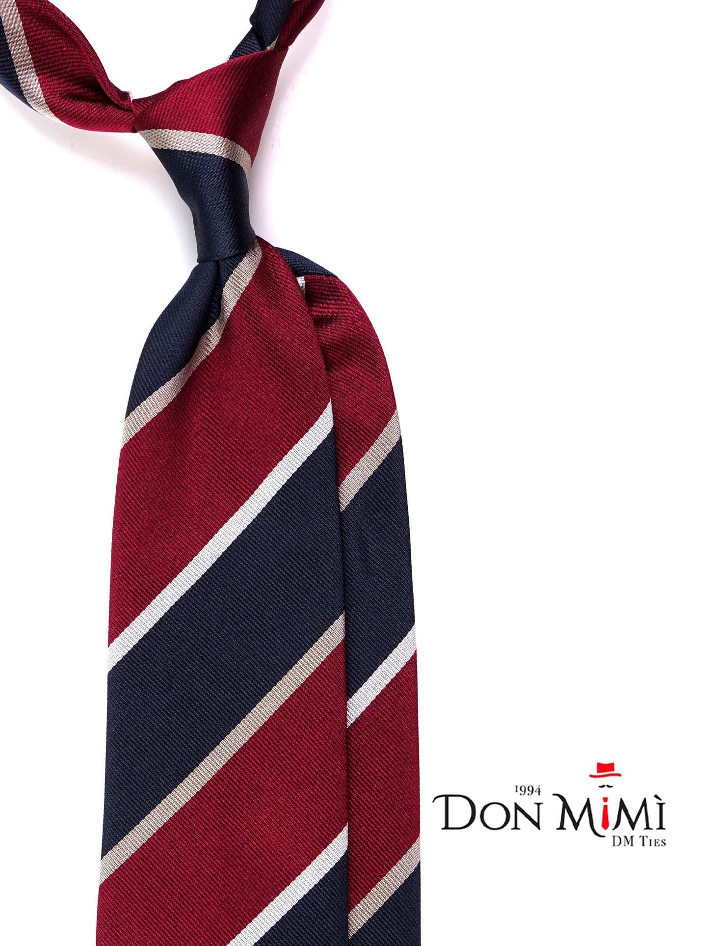JONES 3-fold tie in blue jacquard silk