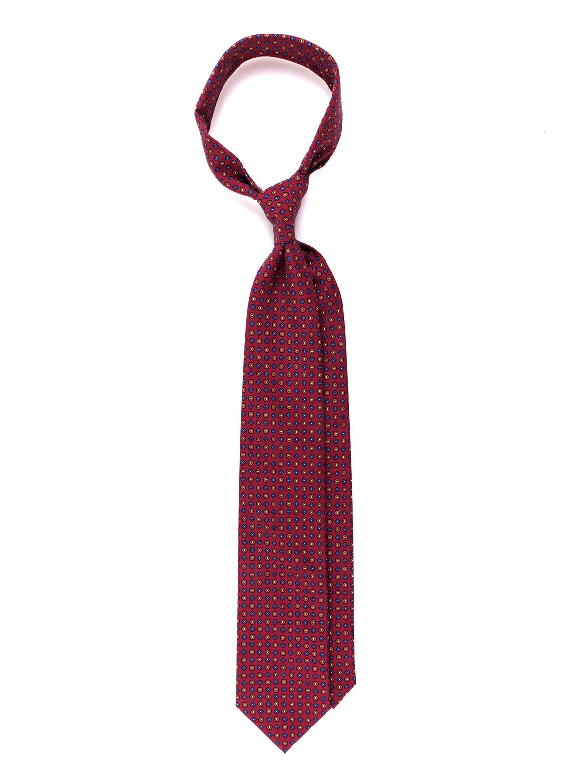 3-fold burgundy JORDAN tie in madder silk
