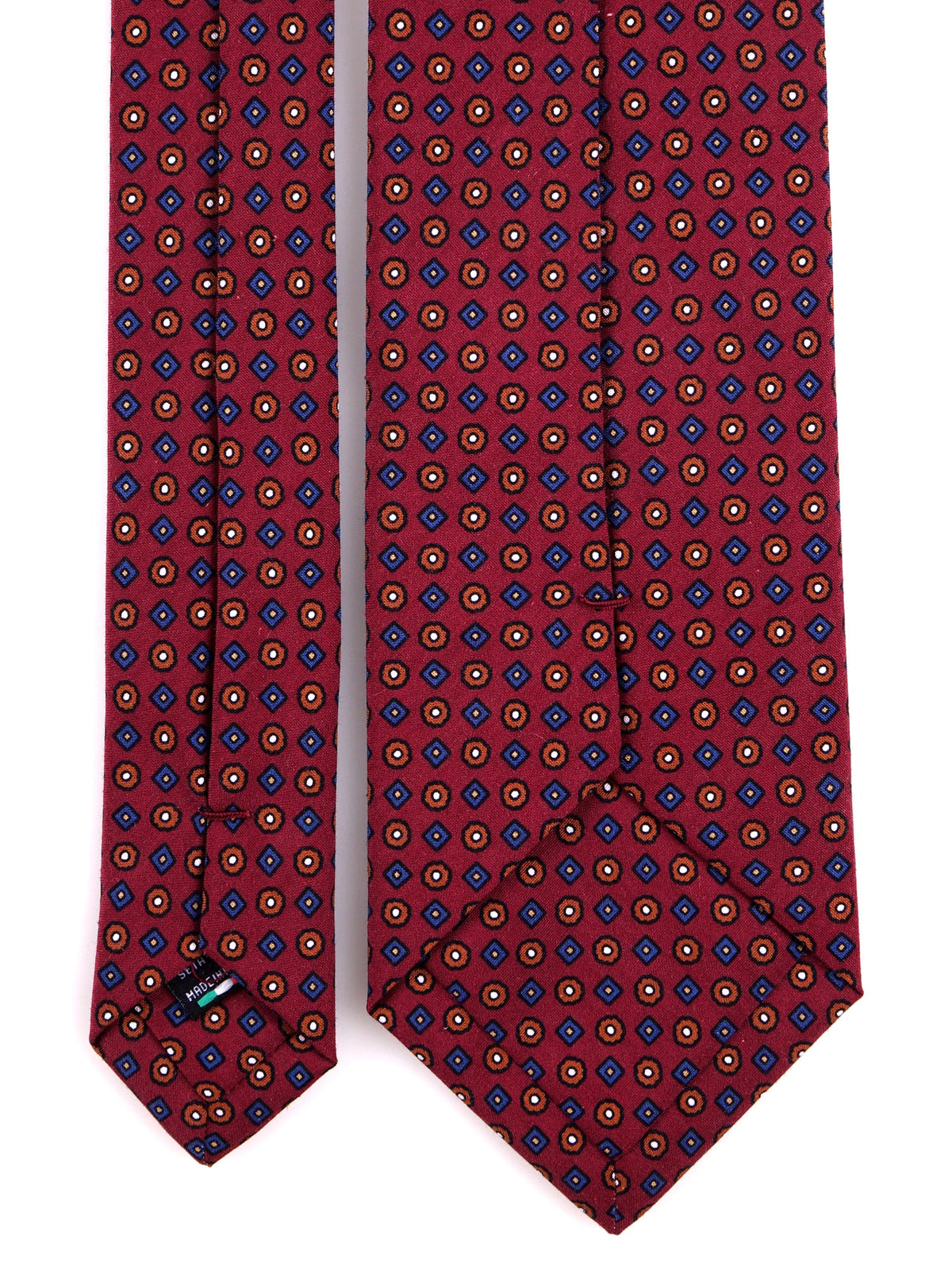 3-fold burgundy JORDAN tie in madder silk
