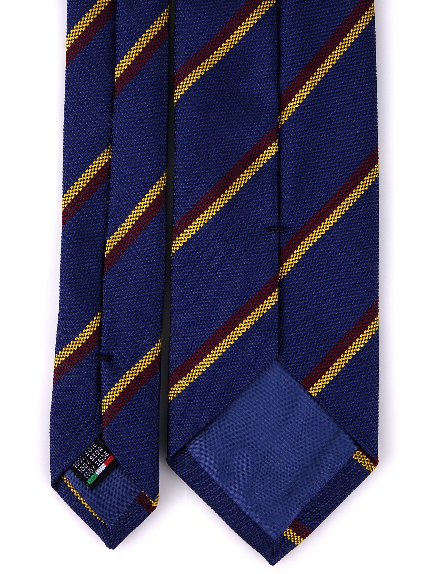 KENT 3-fold tie in blue jacquard silk