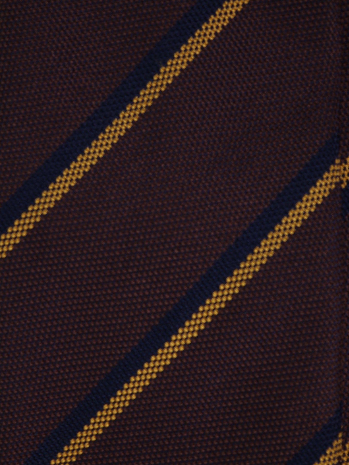 KENT 3-fold tie in brown jacquard silk