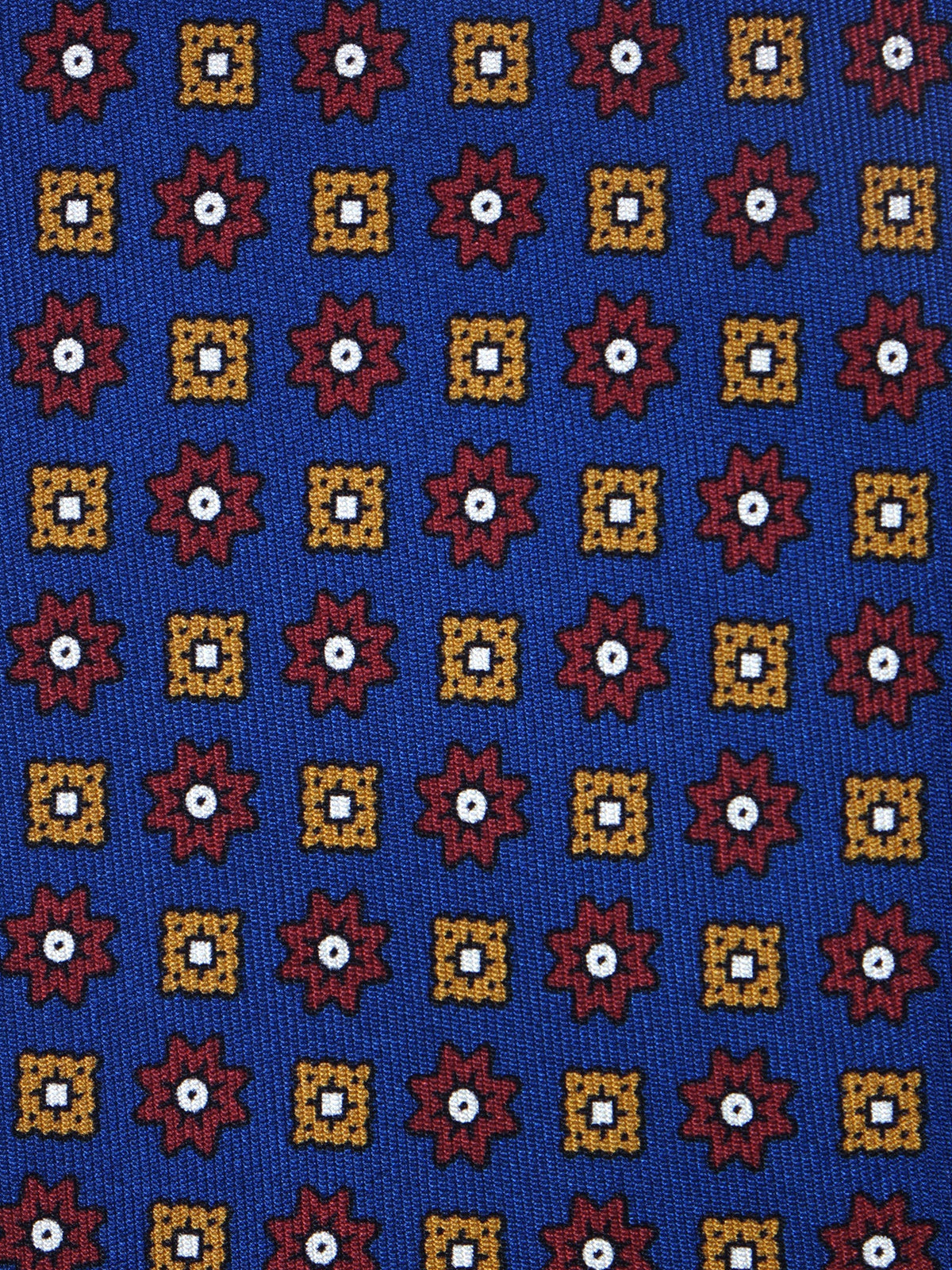 KIMIKO 3-fold tie in royal blue printed silk