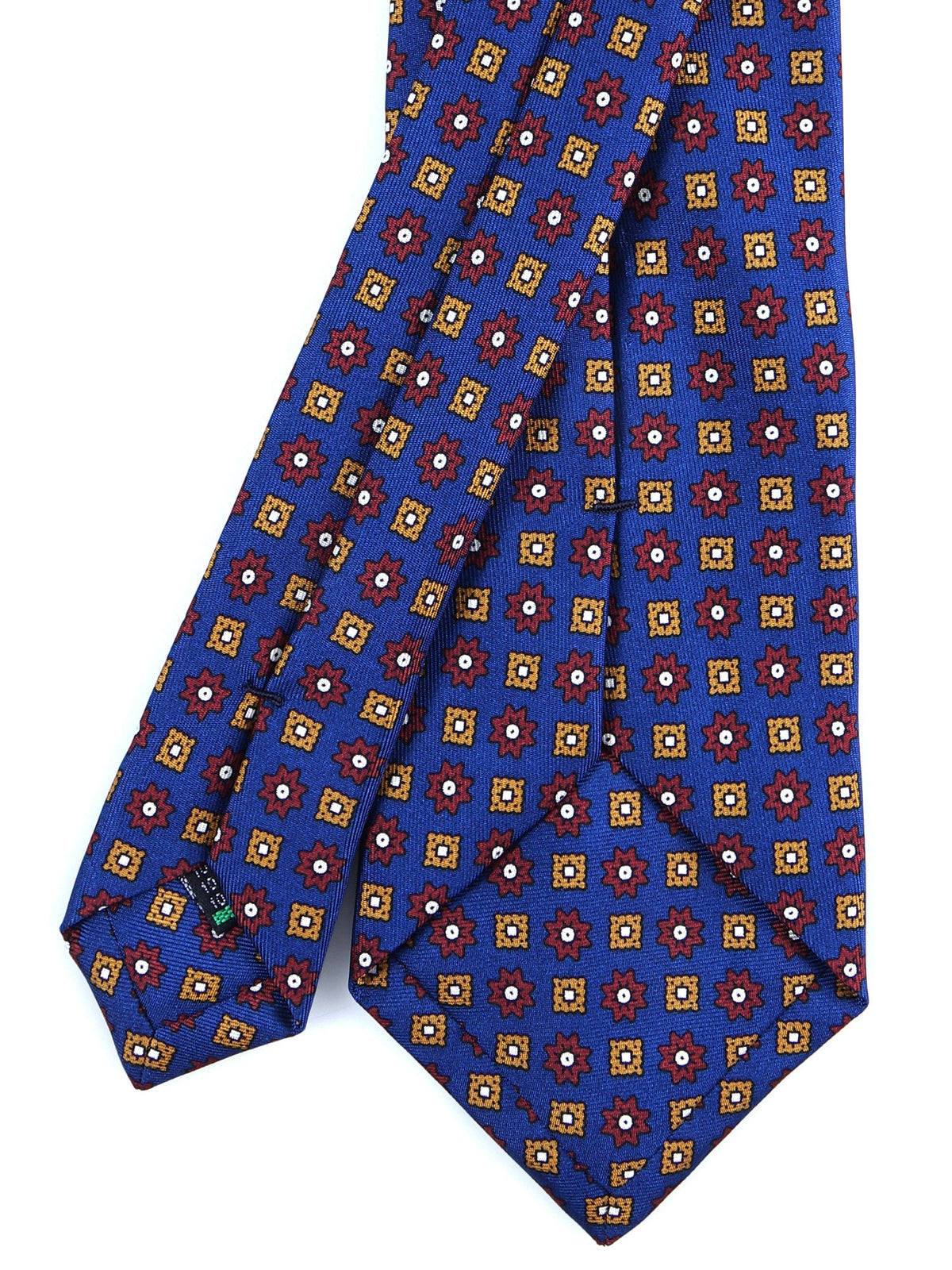 KIMIKO 3-fold tie in royal blue printed silk